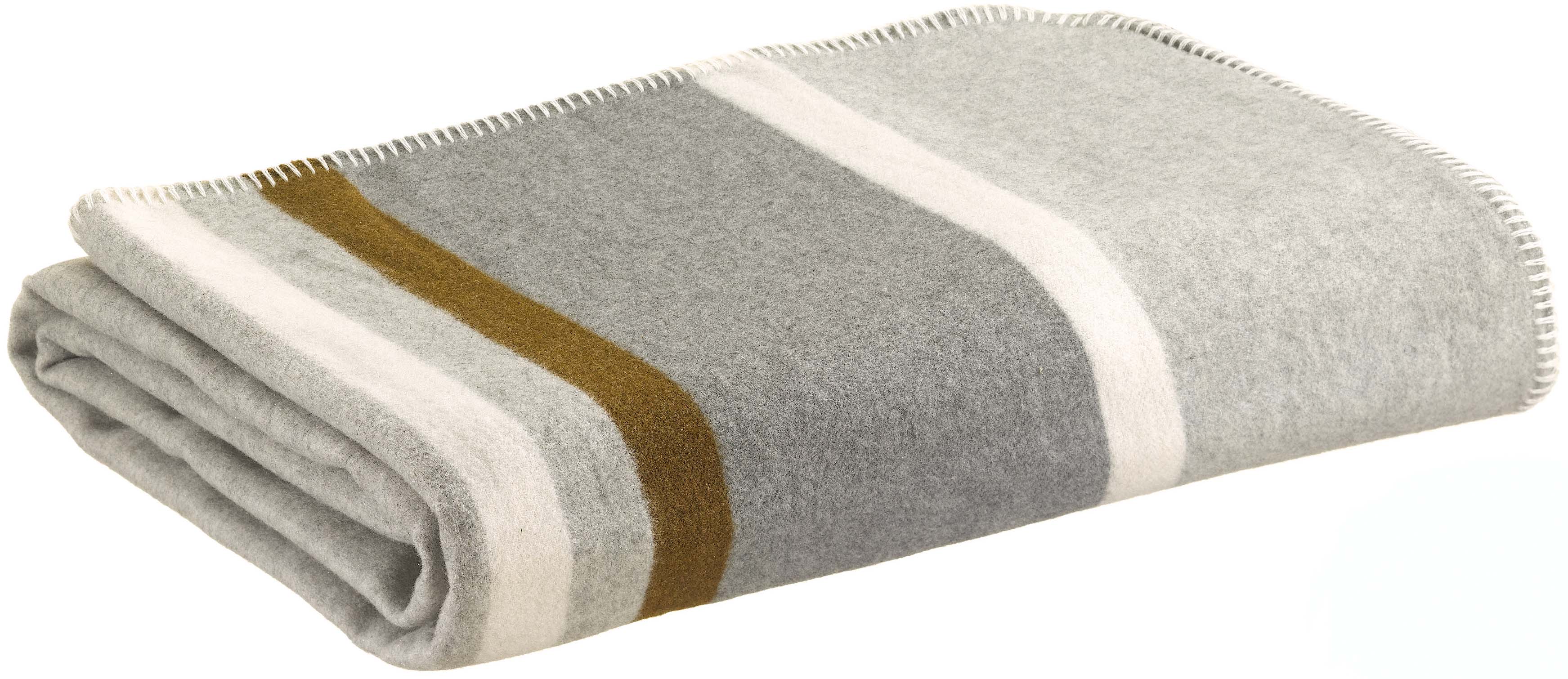 Plaid jacquard recycl Gioia Perle 140 x 185