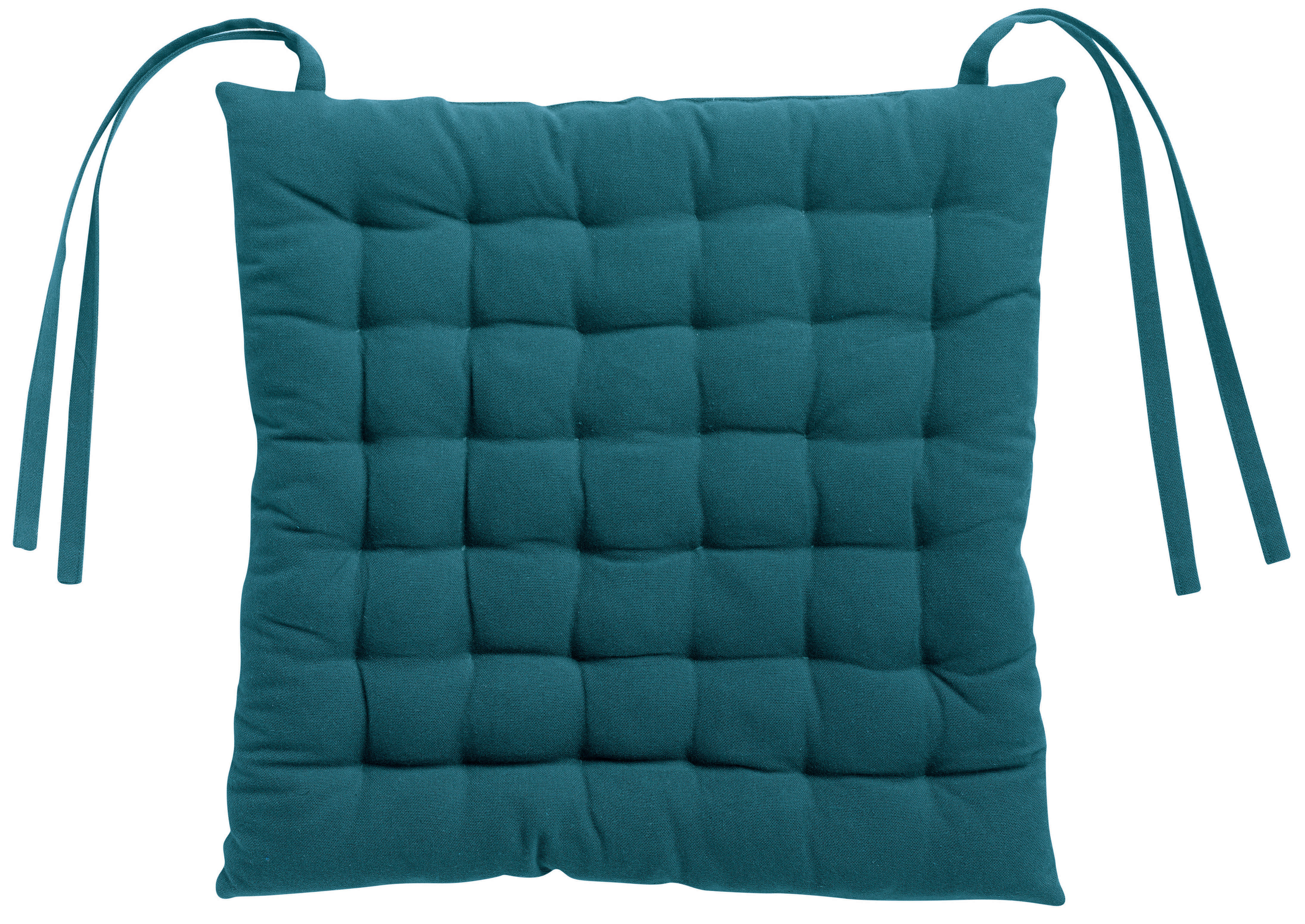 Galette de chaise 36 points Zea recycle Paon 38 x 38 x 3 cm