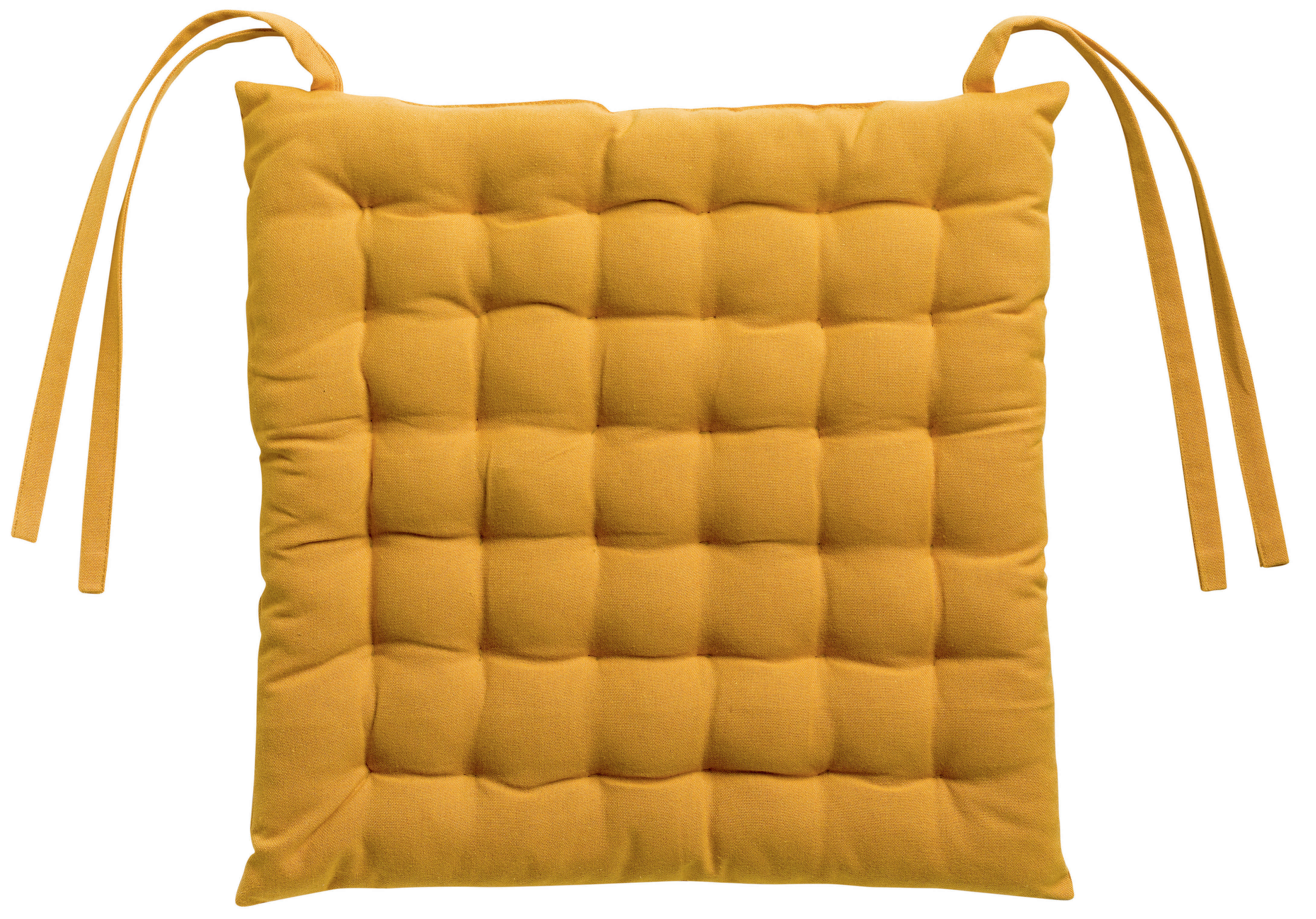 Galette de chaise 36 points Zea recycle Tournesol 38 x 38 x 3 cm