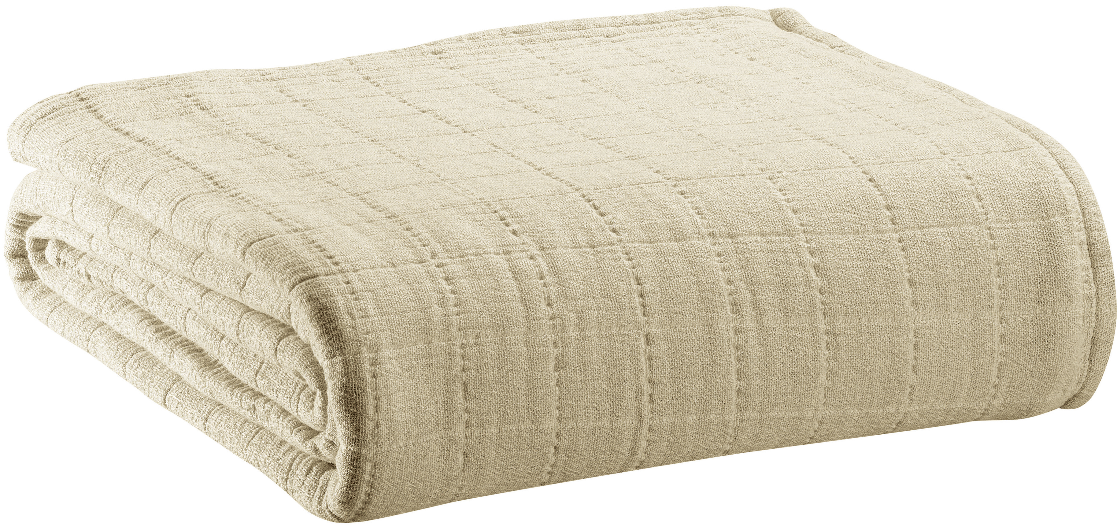 Plaid recycl Lisa Naturel 140 x 200