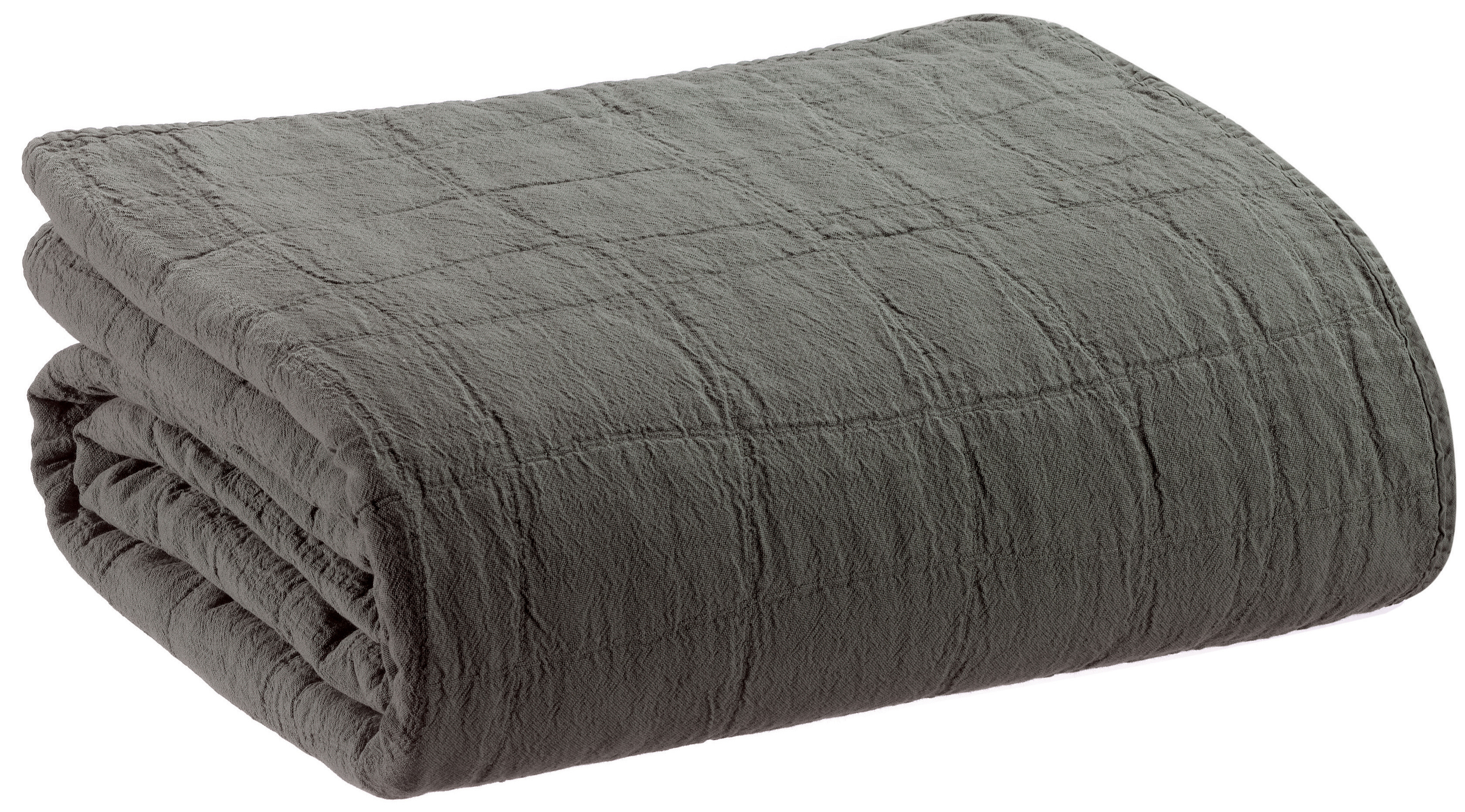 Plaid recycl Titou Carbone 140 x 200