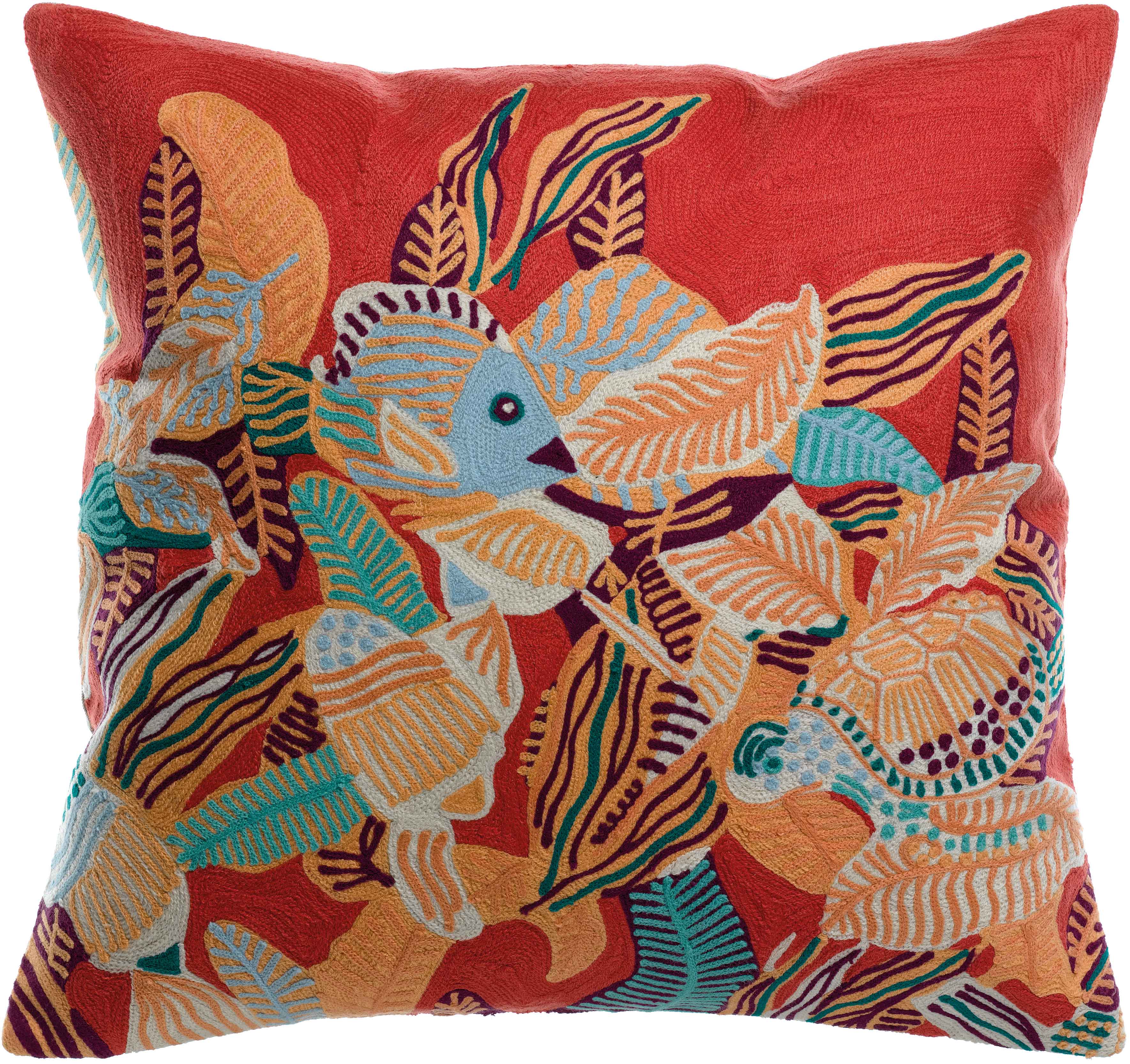 Coussin brod Dori Papaye 45 x 45