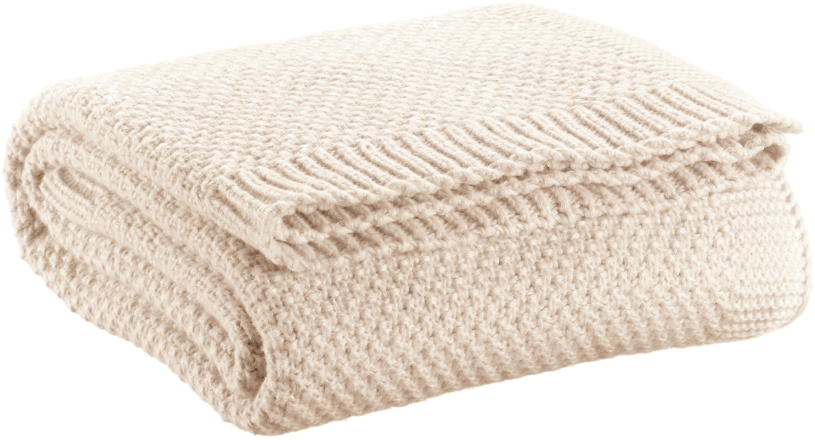 Plaid tricot recycl Danilo Ivoire 130 x 160