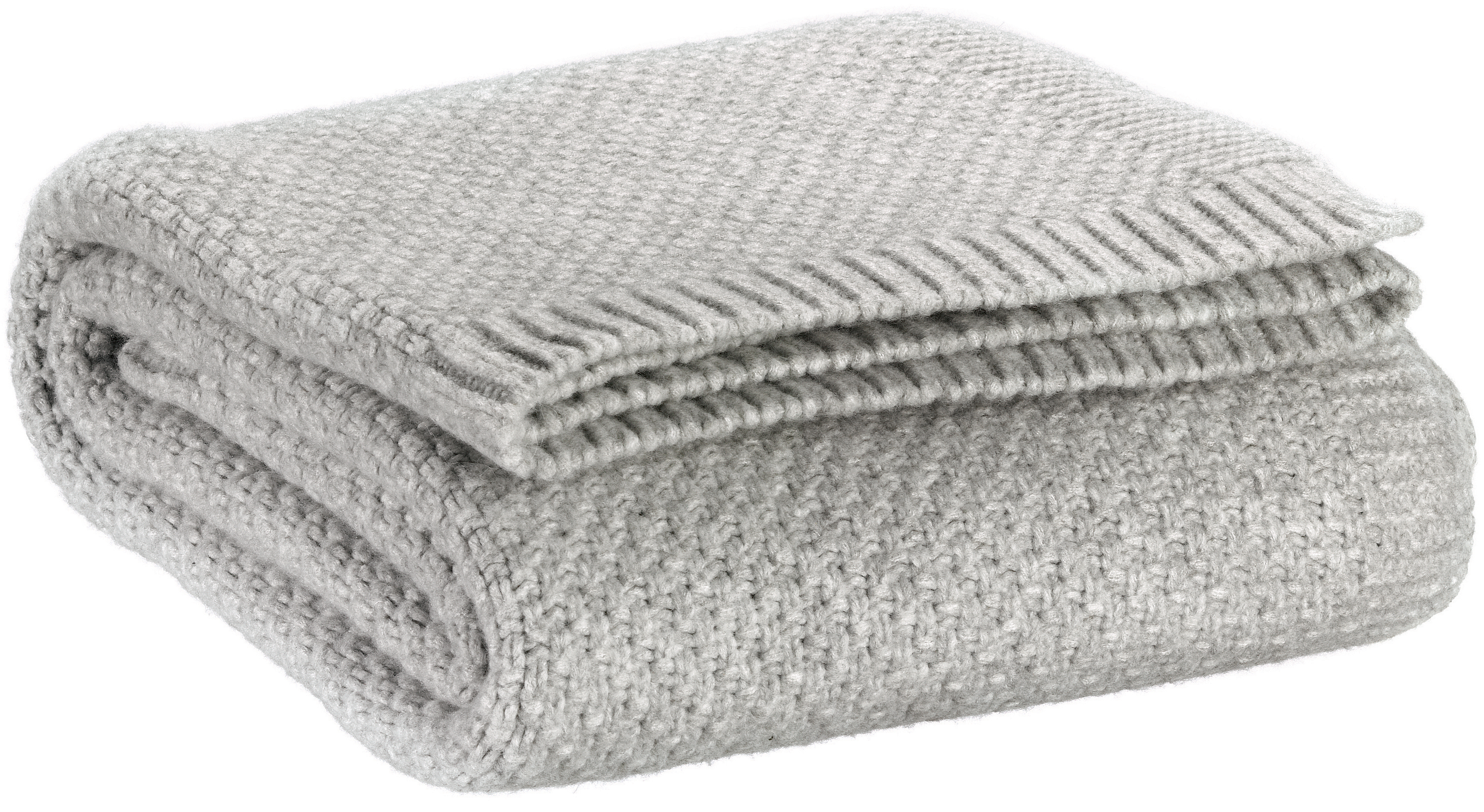 Plaid tricot recycl Danilo Perle 130 x 160