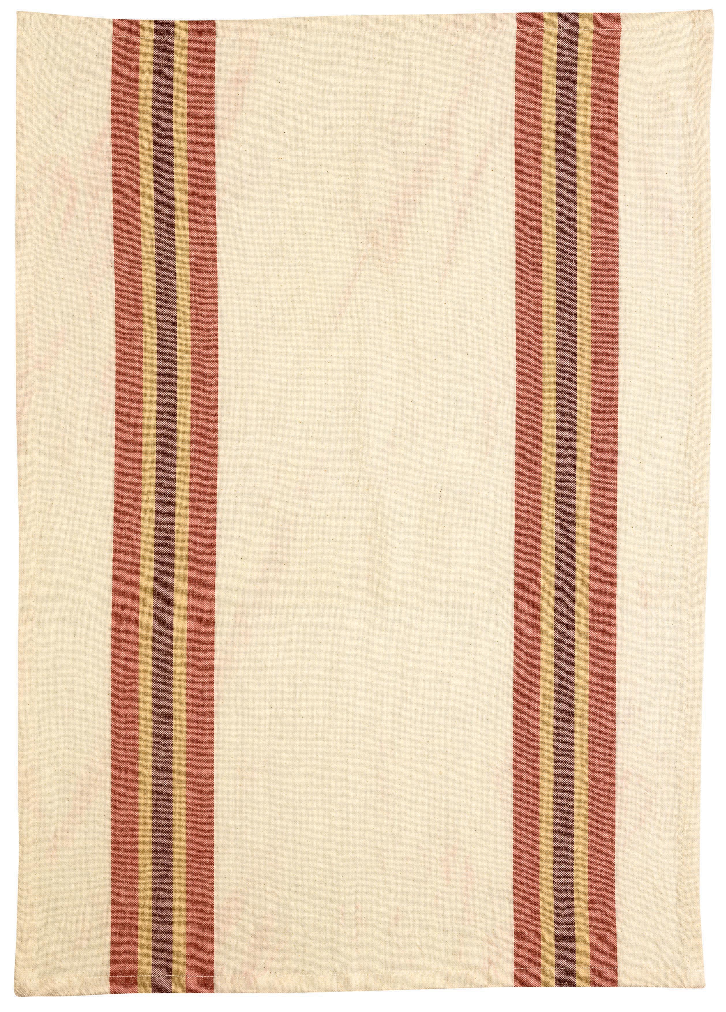 Torchon recycl Yuna Terracotta/naturel 50 x 70