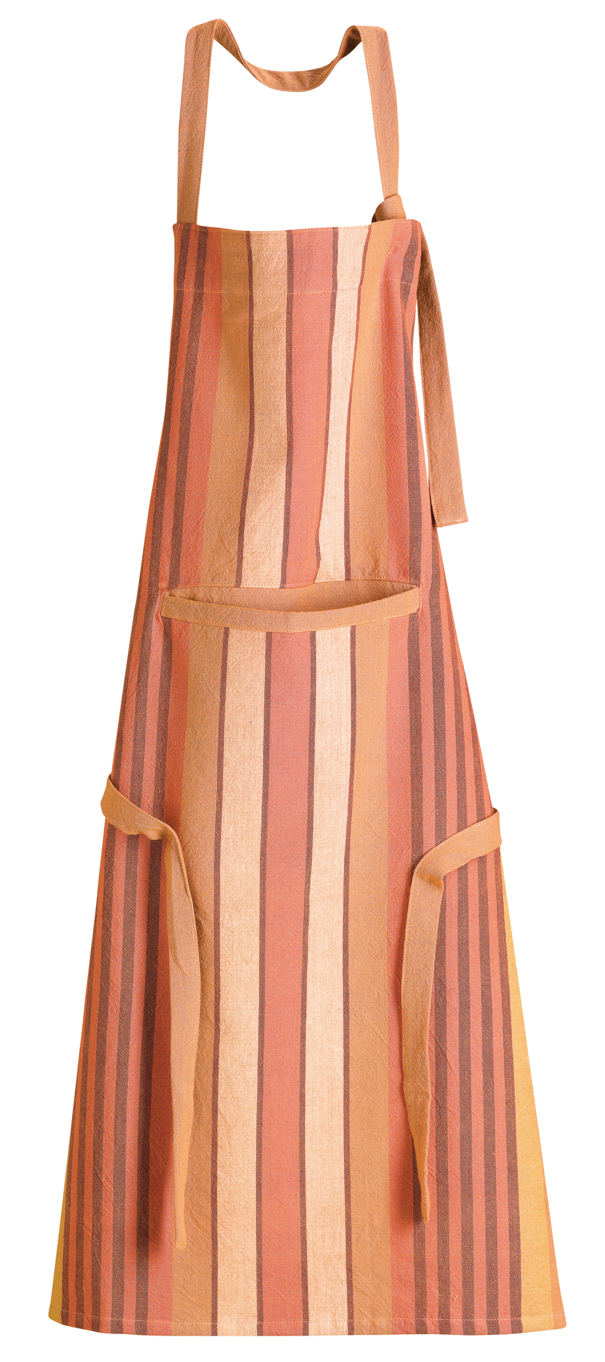 Tablier de cuisine recycl Yuna avec poche Terracotta 72 x 85