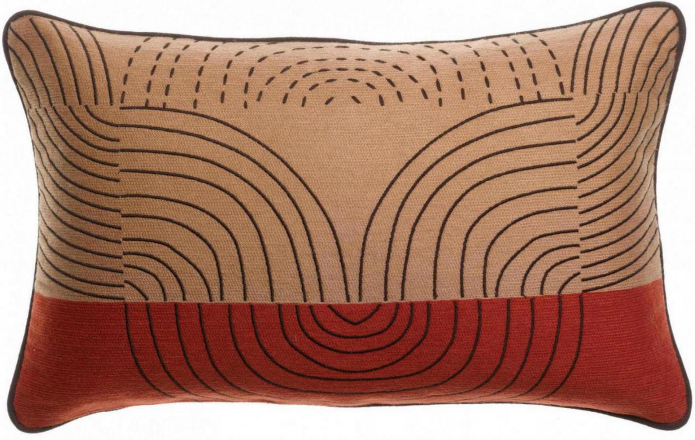 Coussin brod Etna Sienne 30 x 50