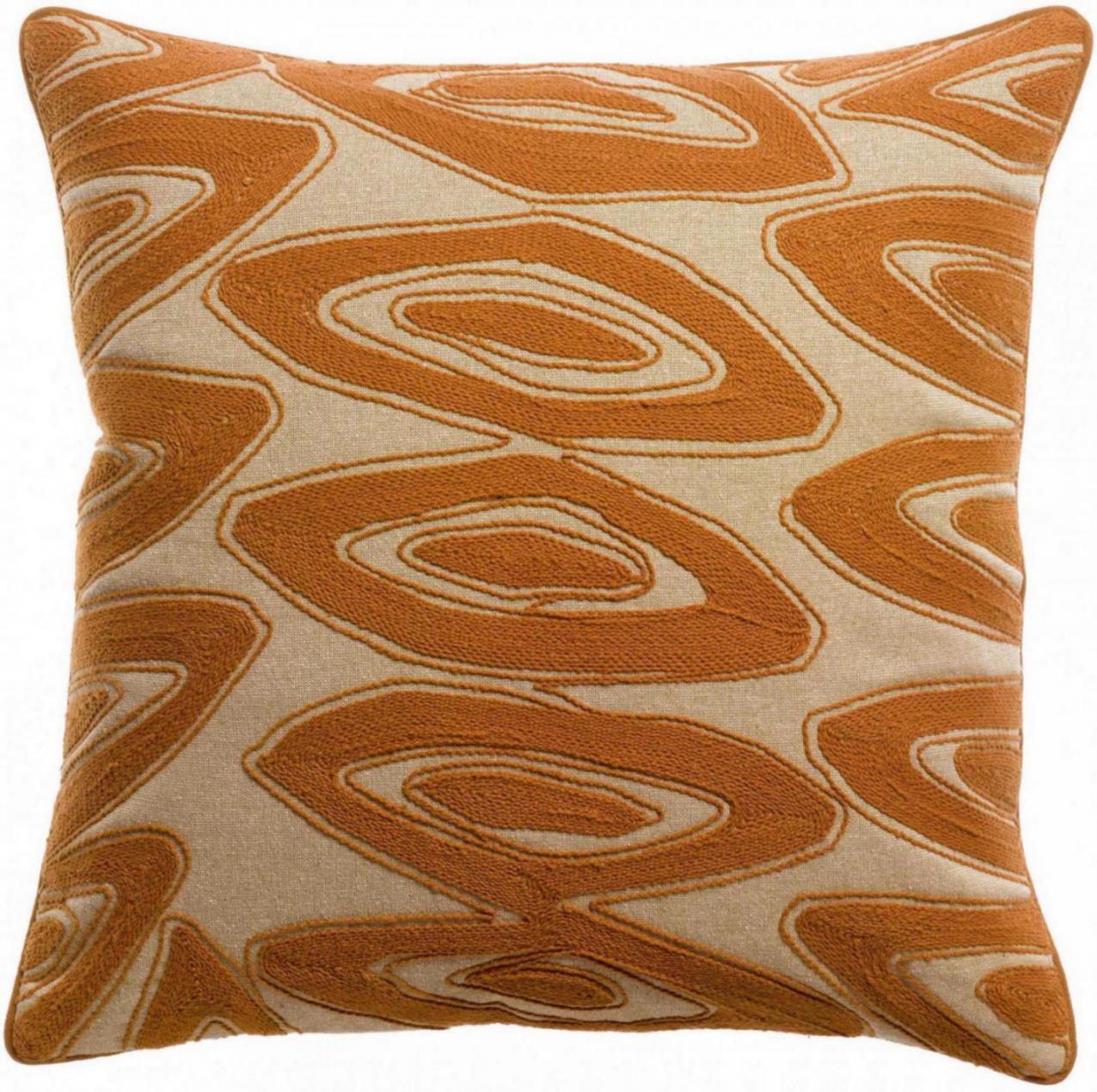 Coussin brod Leya Cuivre 45 x 45