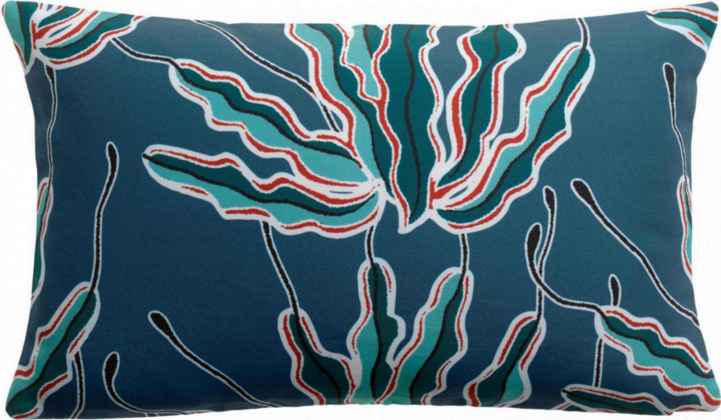 Coussin imprim Alga outdoor Indigo 30 x 50
