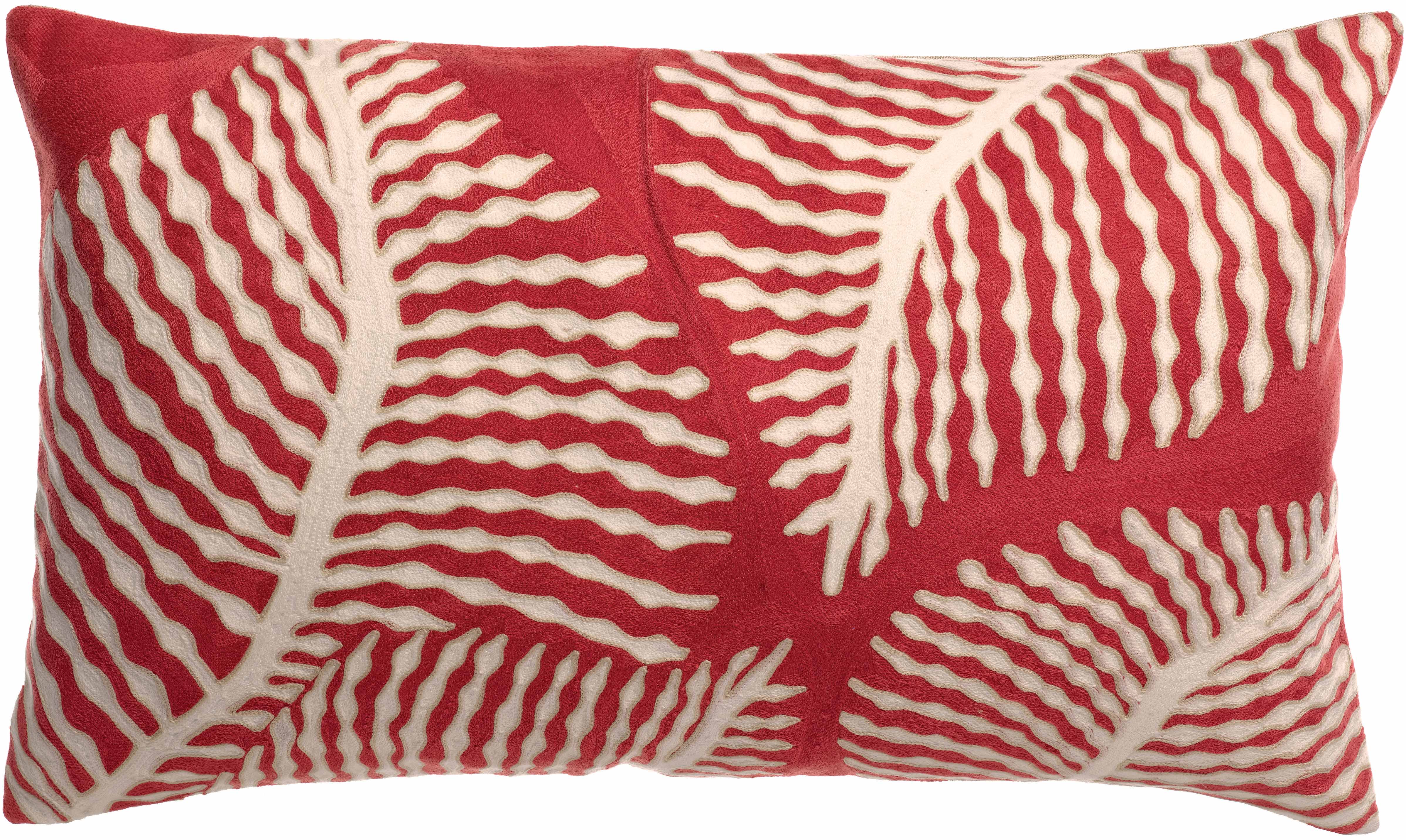 Coussin brod Flora Papaye 40 x 65