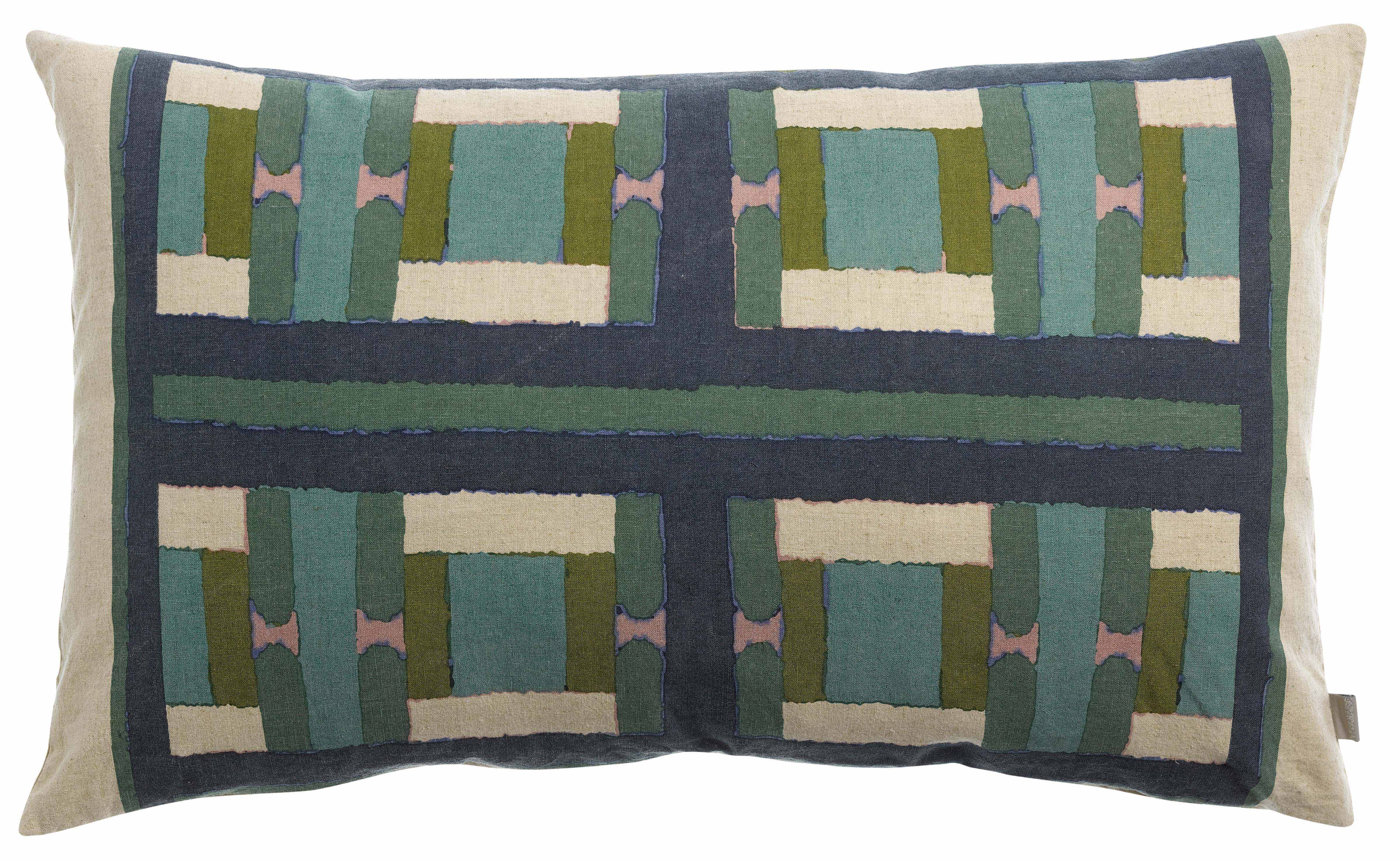 Coussin imprim Taho Vert de gris 40 x 65