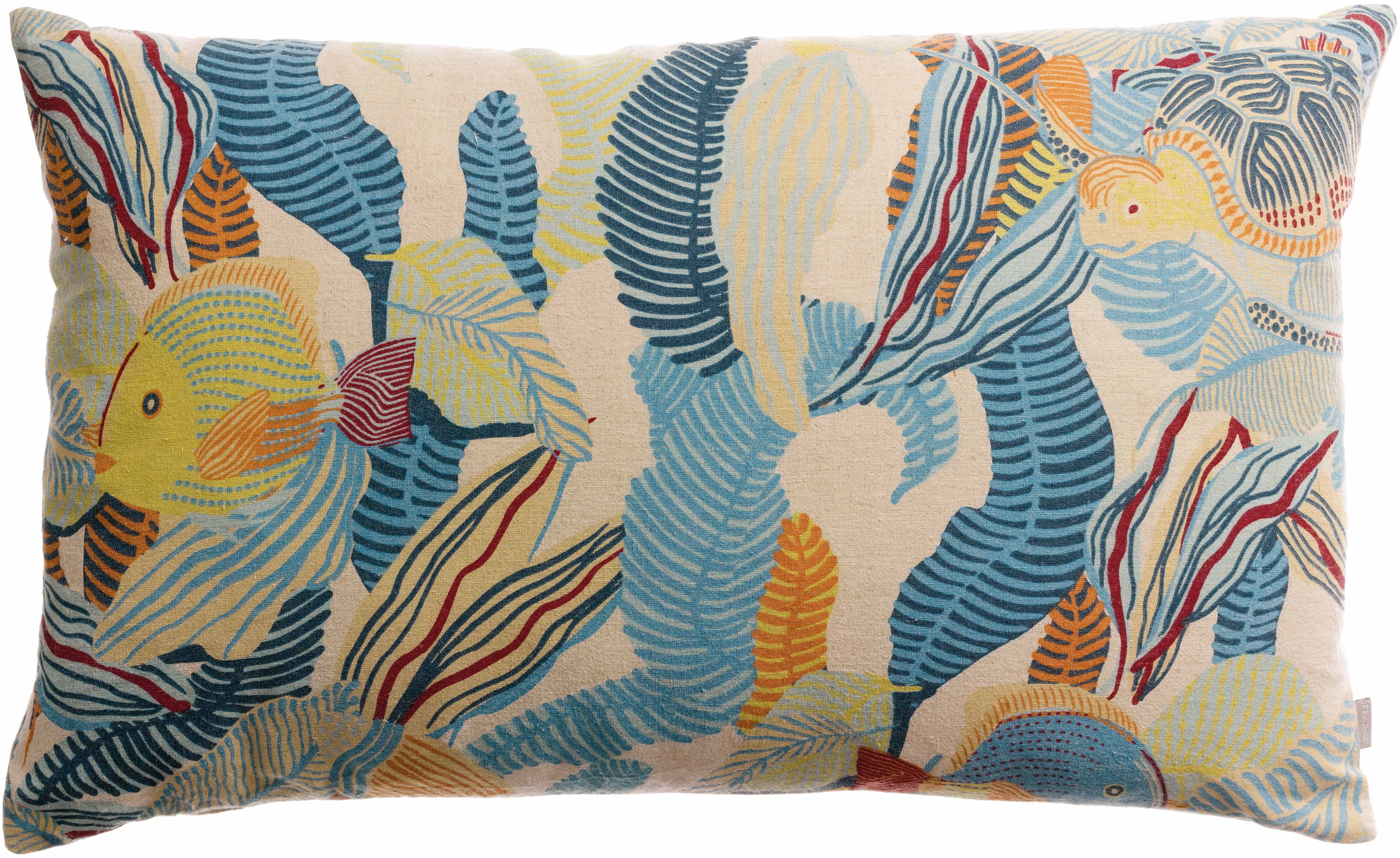 Coussin imprim Dori Lagon 40 x 65