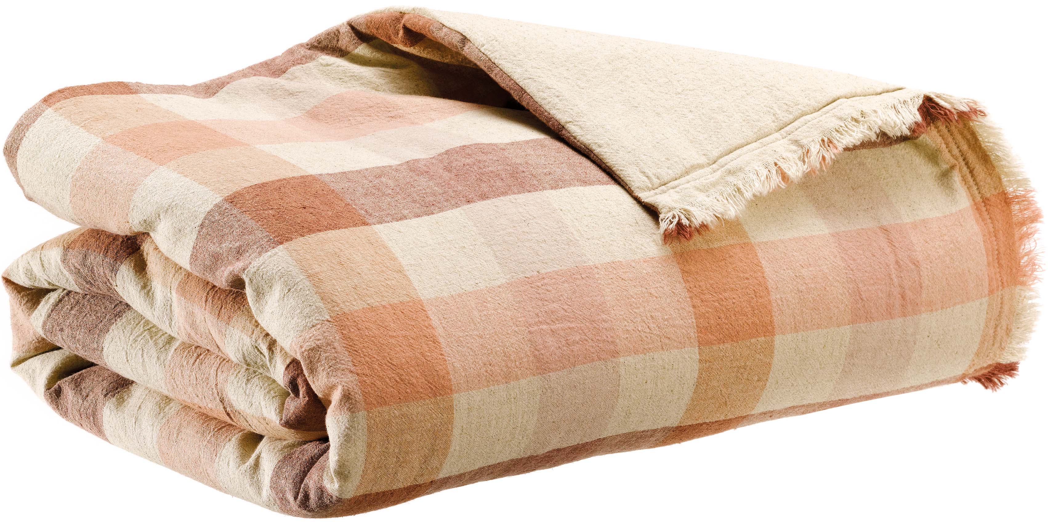Plaid imprim Kate Terracotta 135 x 200