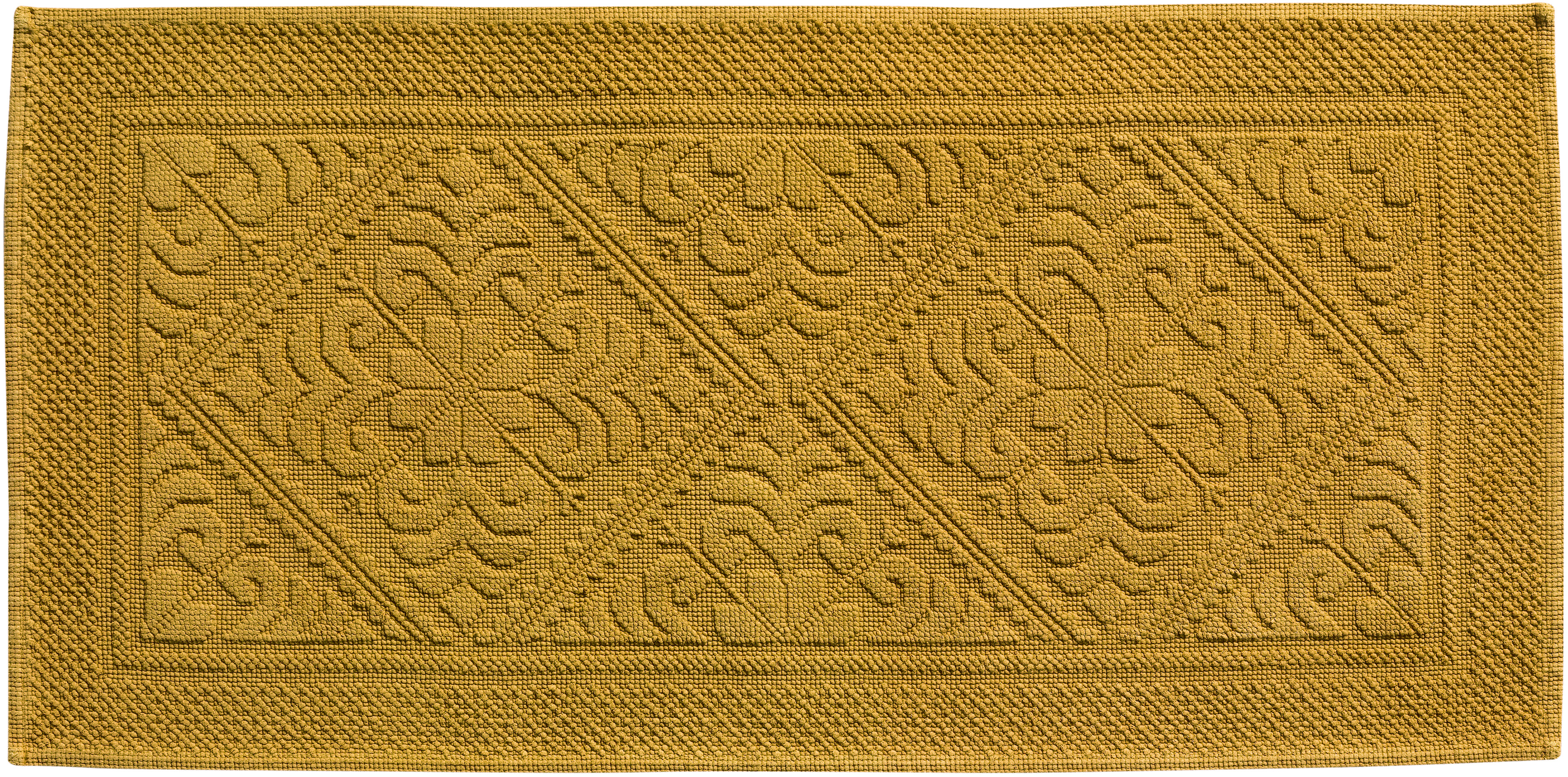 Tapis de bain uni Enzo Safran 54 x 110