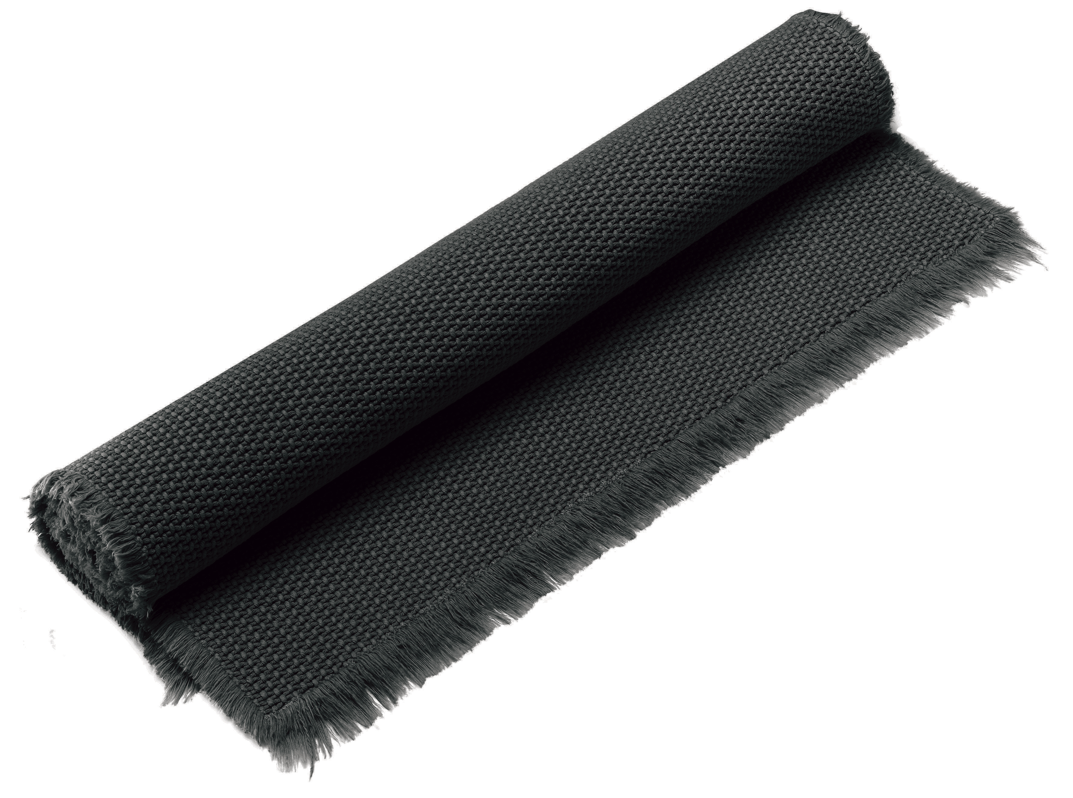 Tapis de bain uni Elly Noir 54 x 64