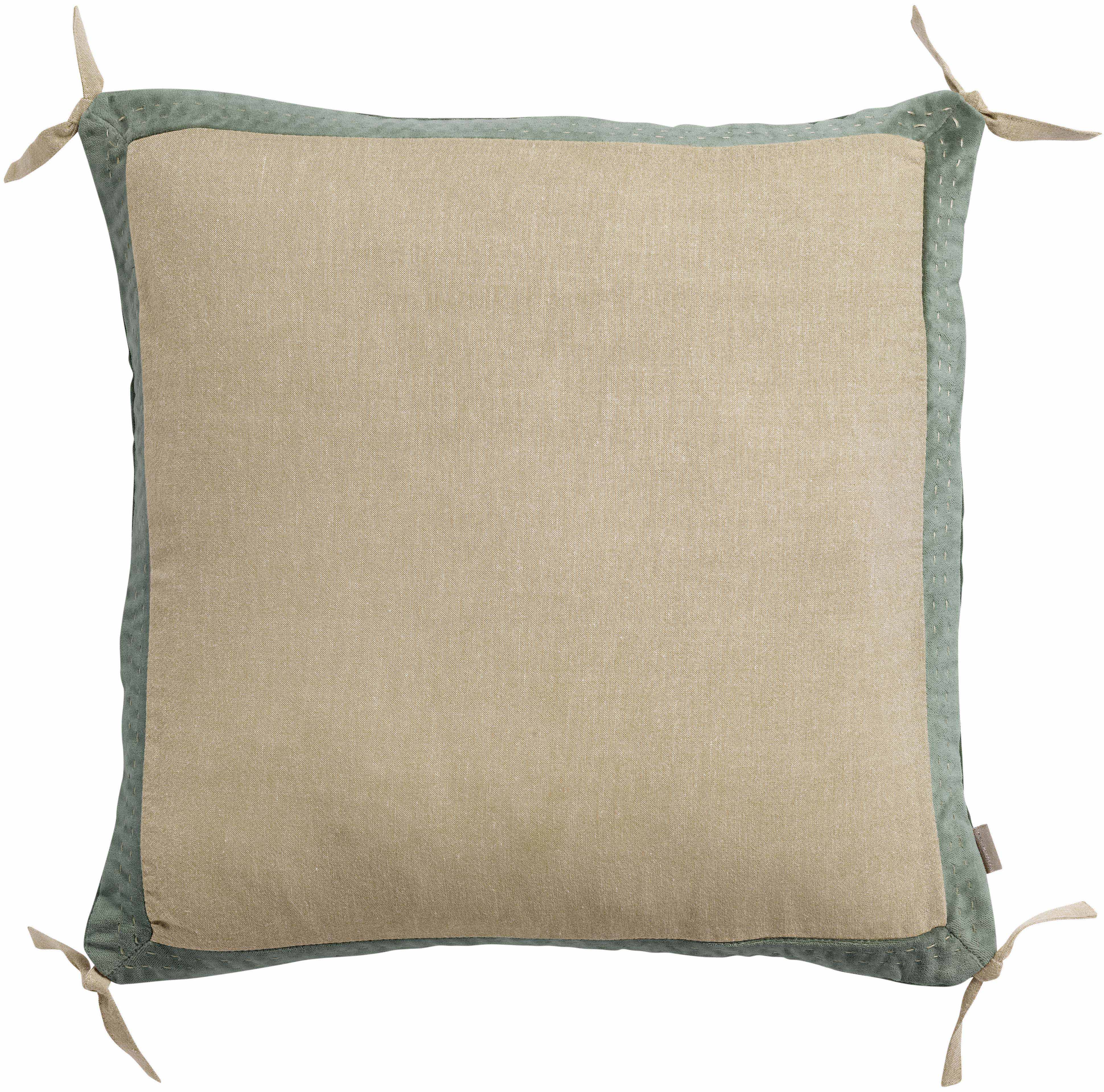 Coussin Elise Chambray Verveine 45 x 45