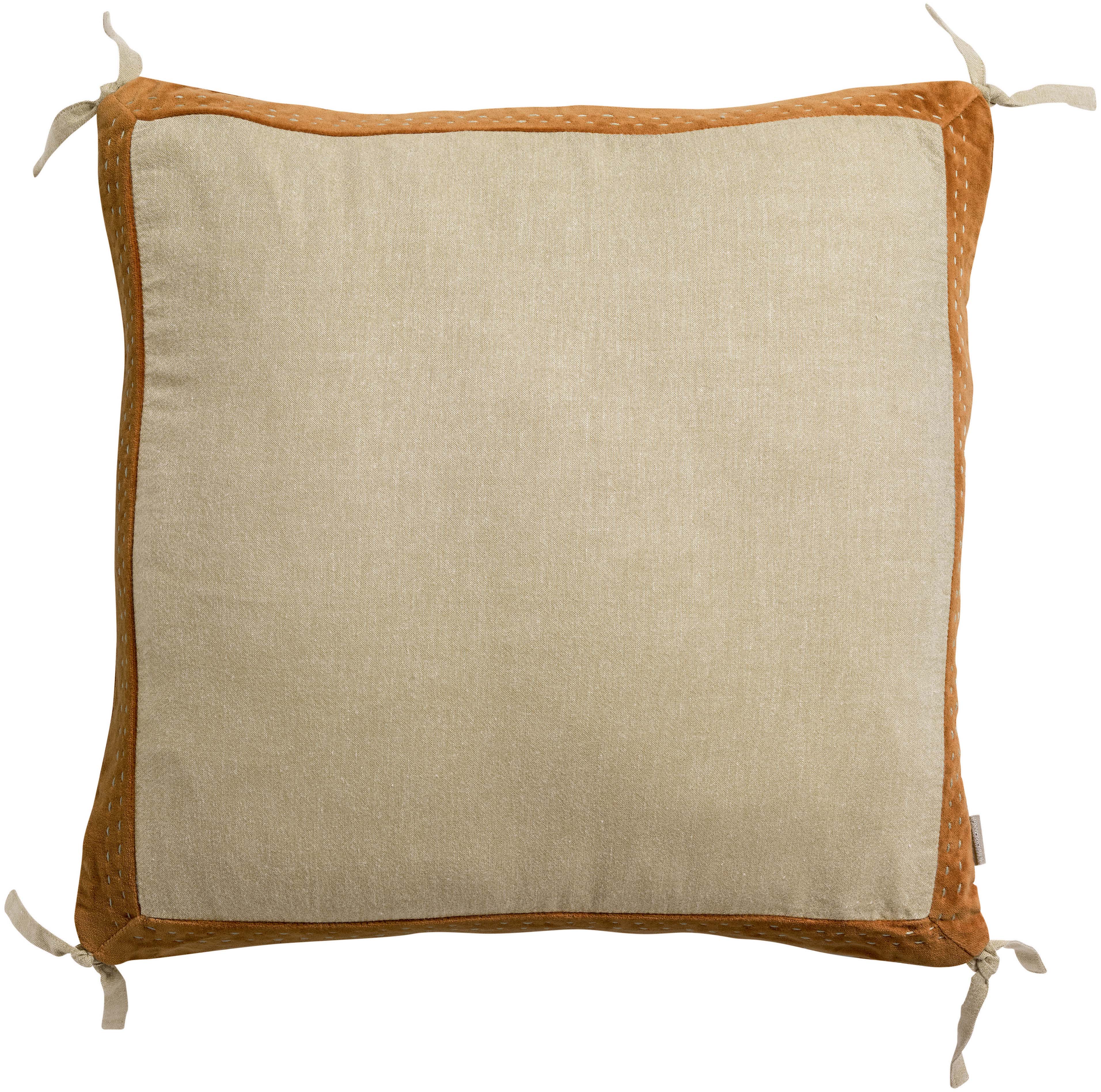 Coussin Elise Chambray Rouille 45 x 45