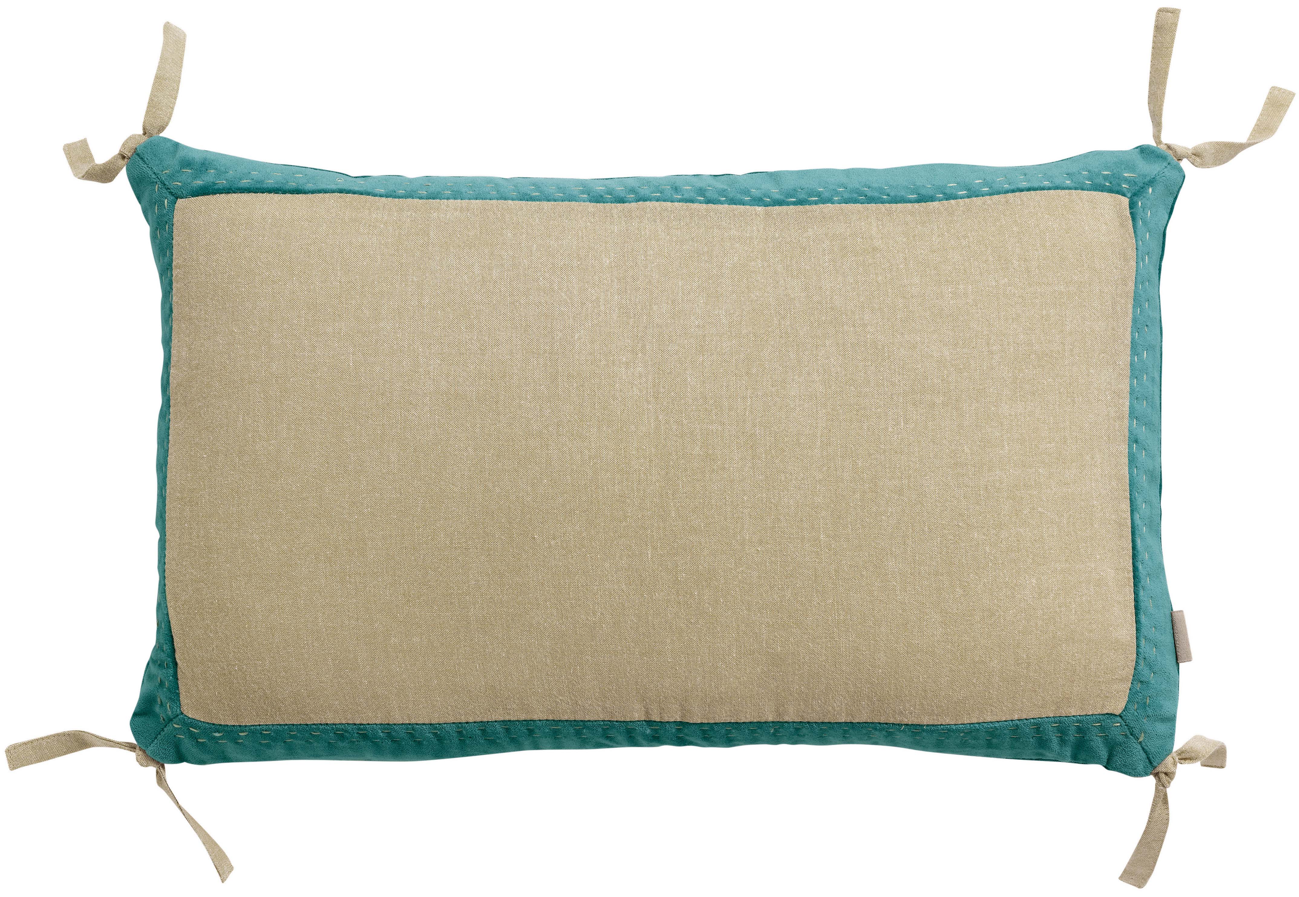 Coussin Elise Chambray Vert de gris 30 x 50