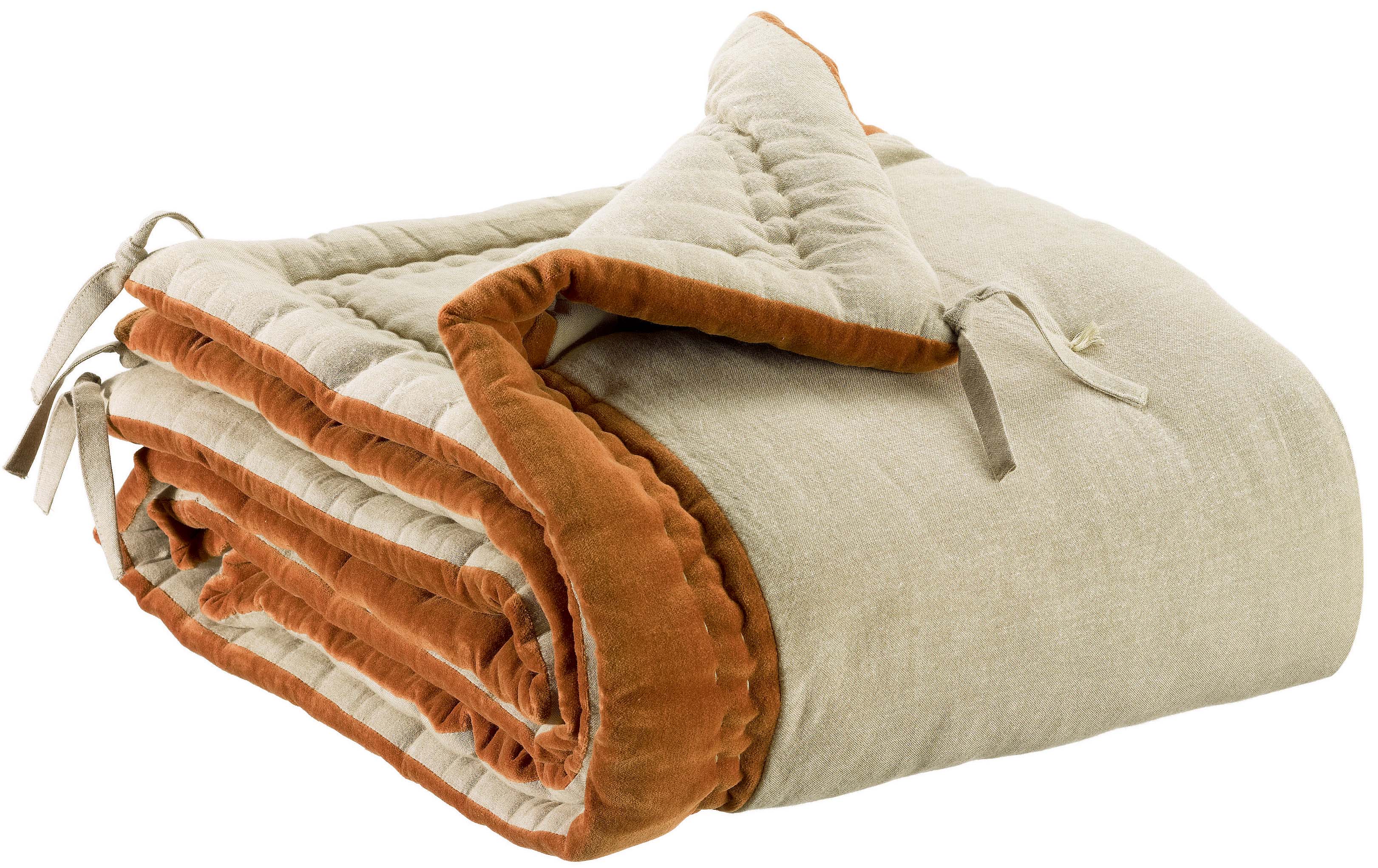 Edredon Elise Chambray Rouille 80 x 180