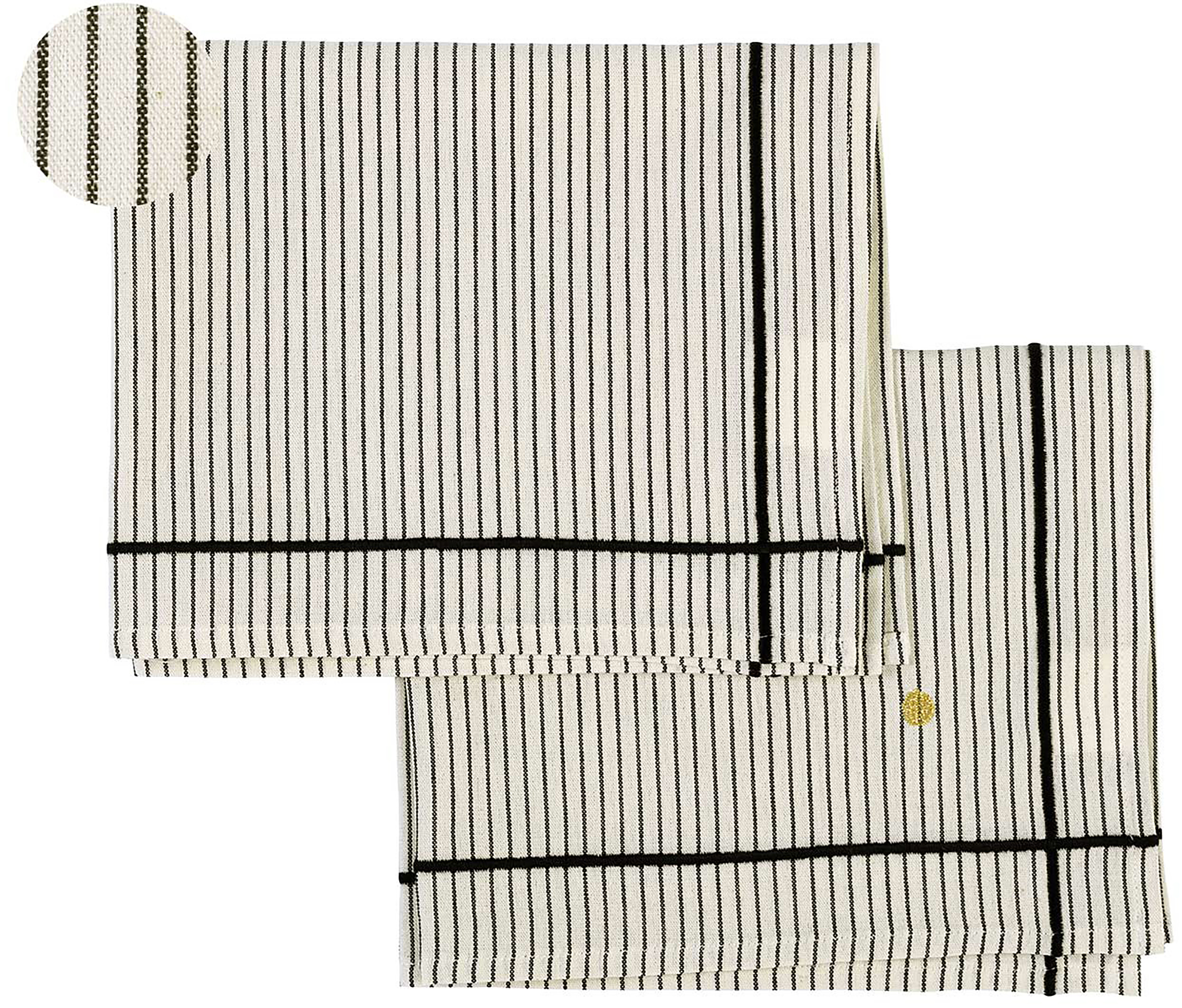 Lot de 2 sets de table Lonie Caviar 40 x 50