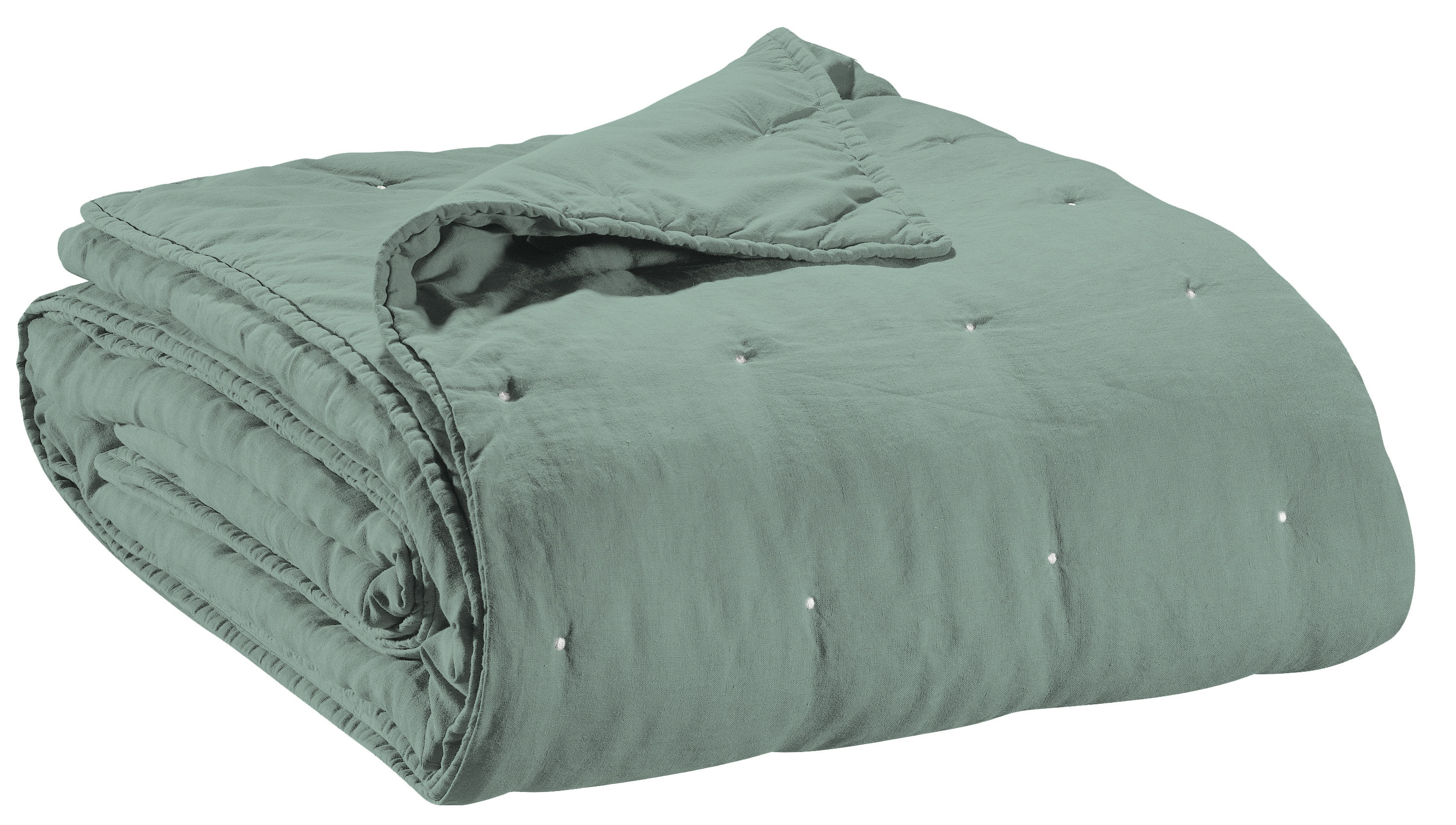 Jet de lit Zeff Vert de gris 180 x 260