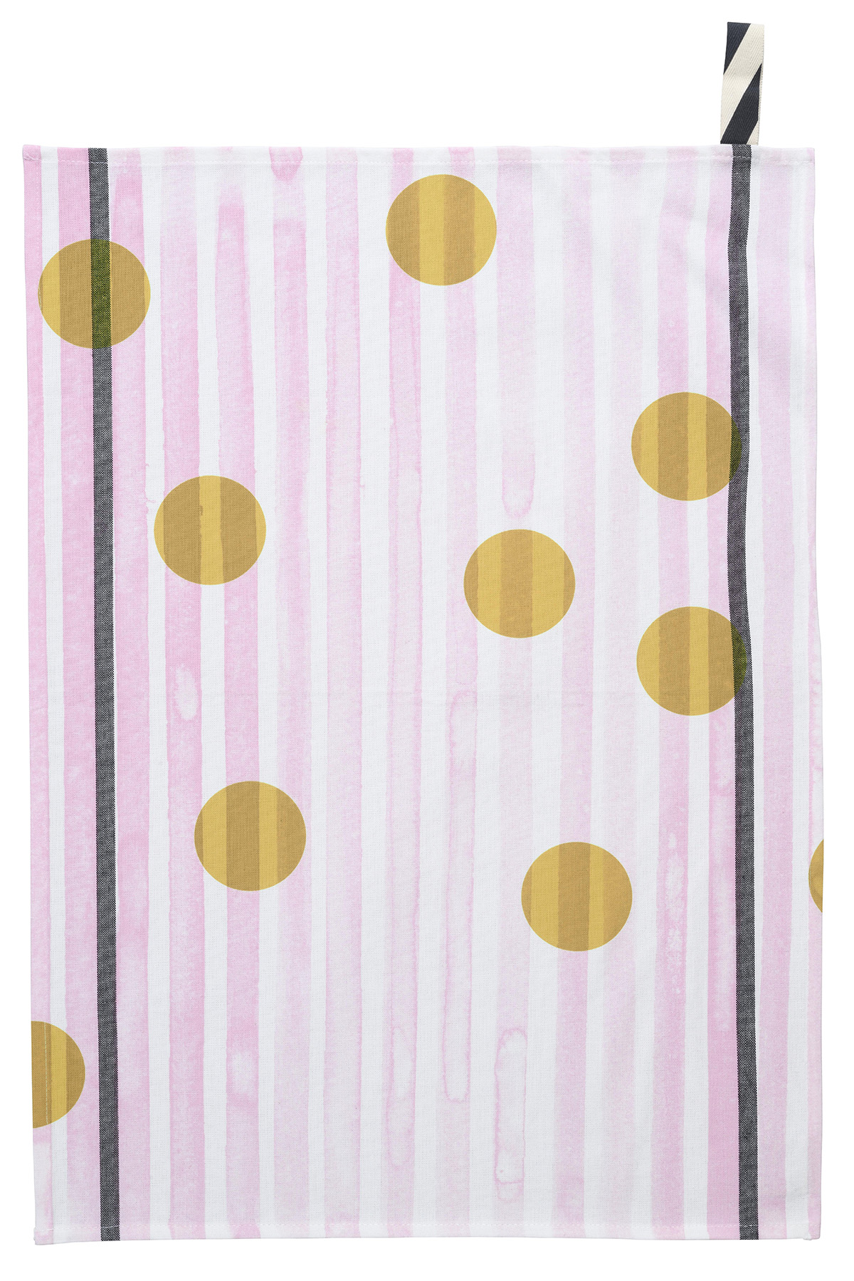 Torchon ray Citron Jaune Blanc 50 x 70