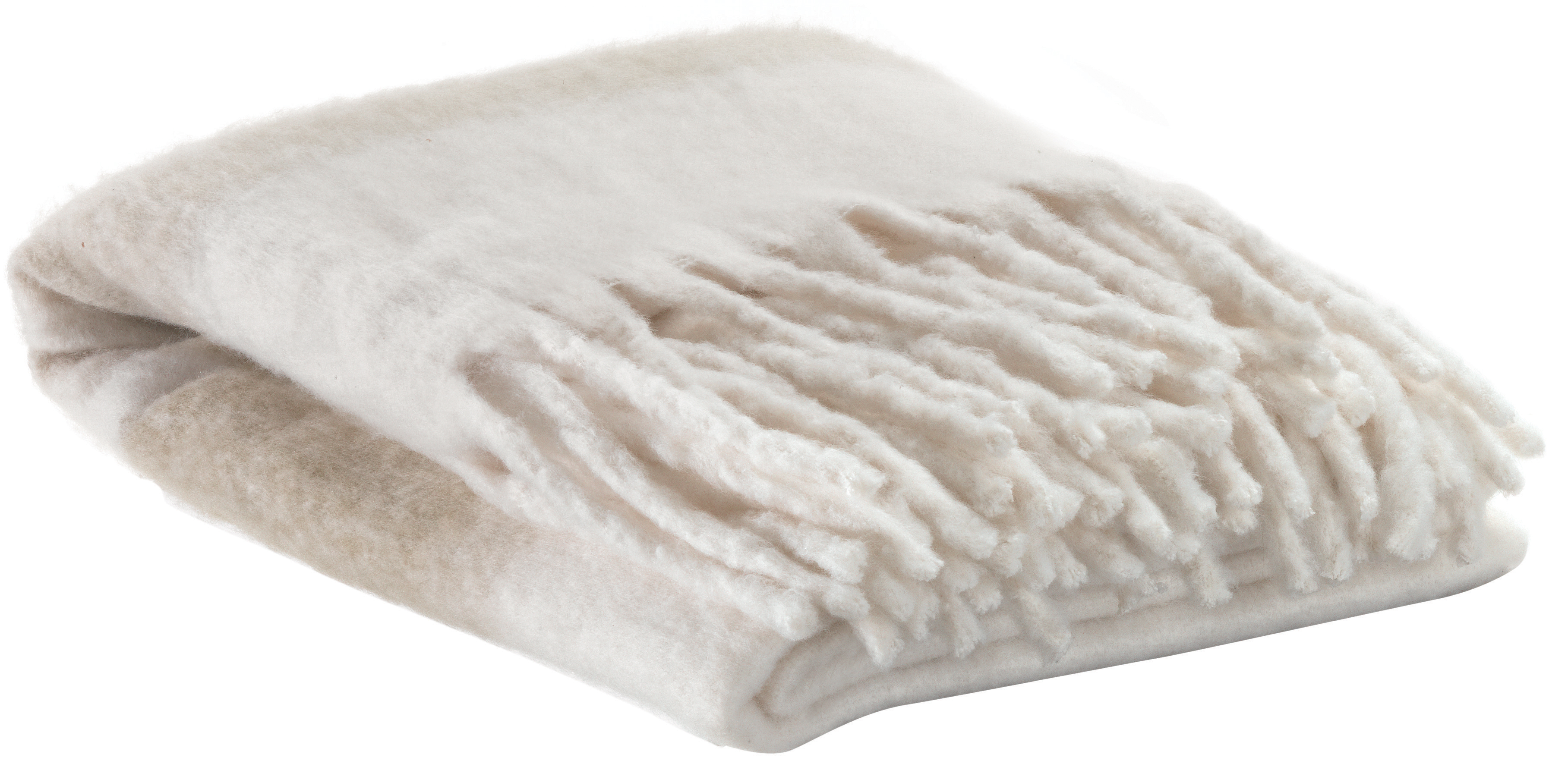 Plaid ray recycl Isabel Naturel 130 x 160