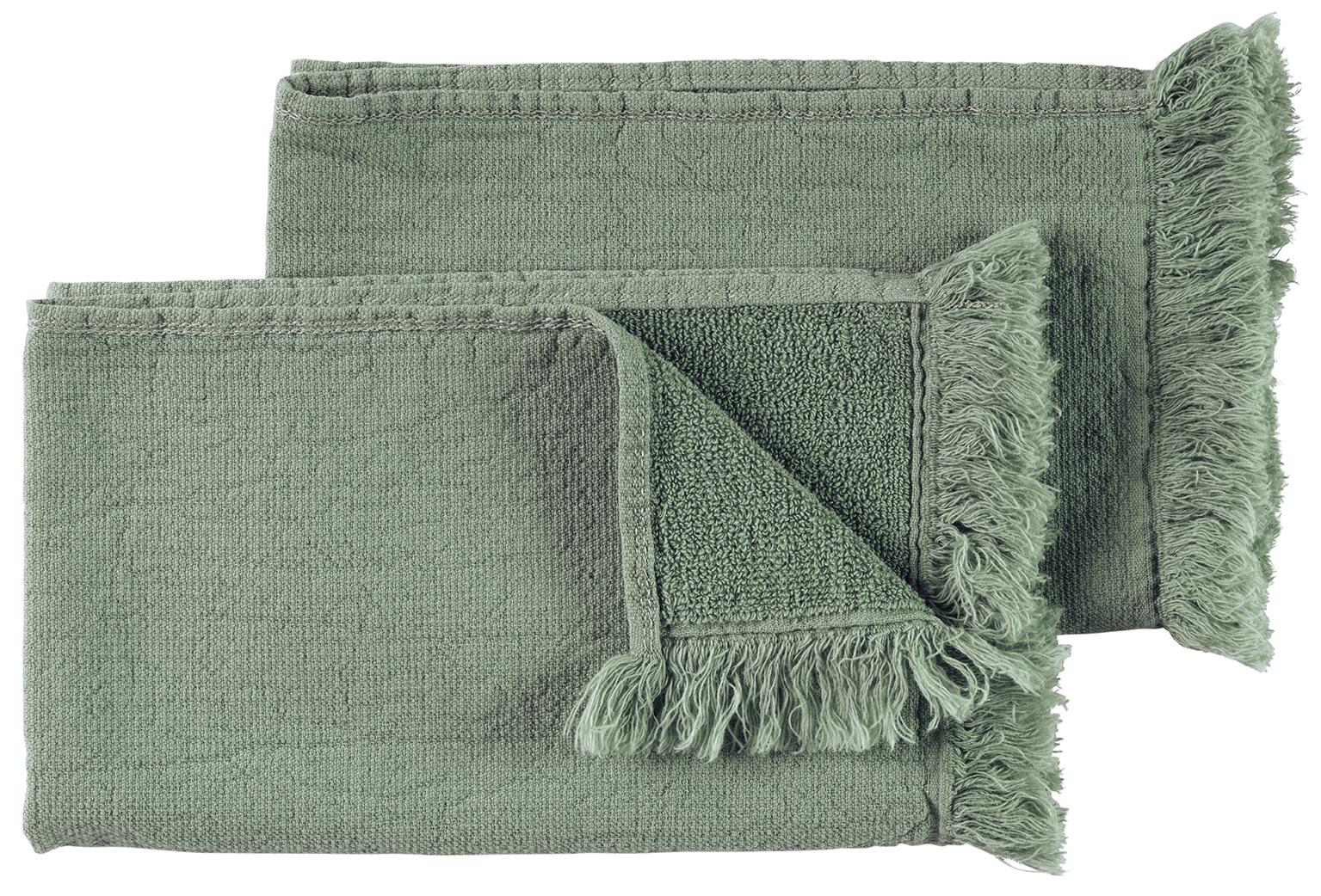 Lot de 2 serviettes invits Luna Dtox green 30 x 50