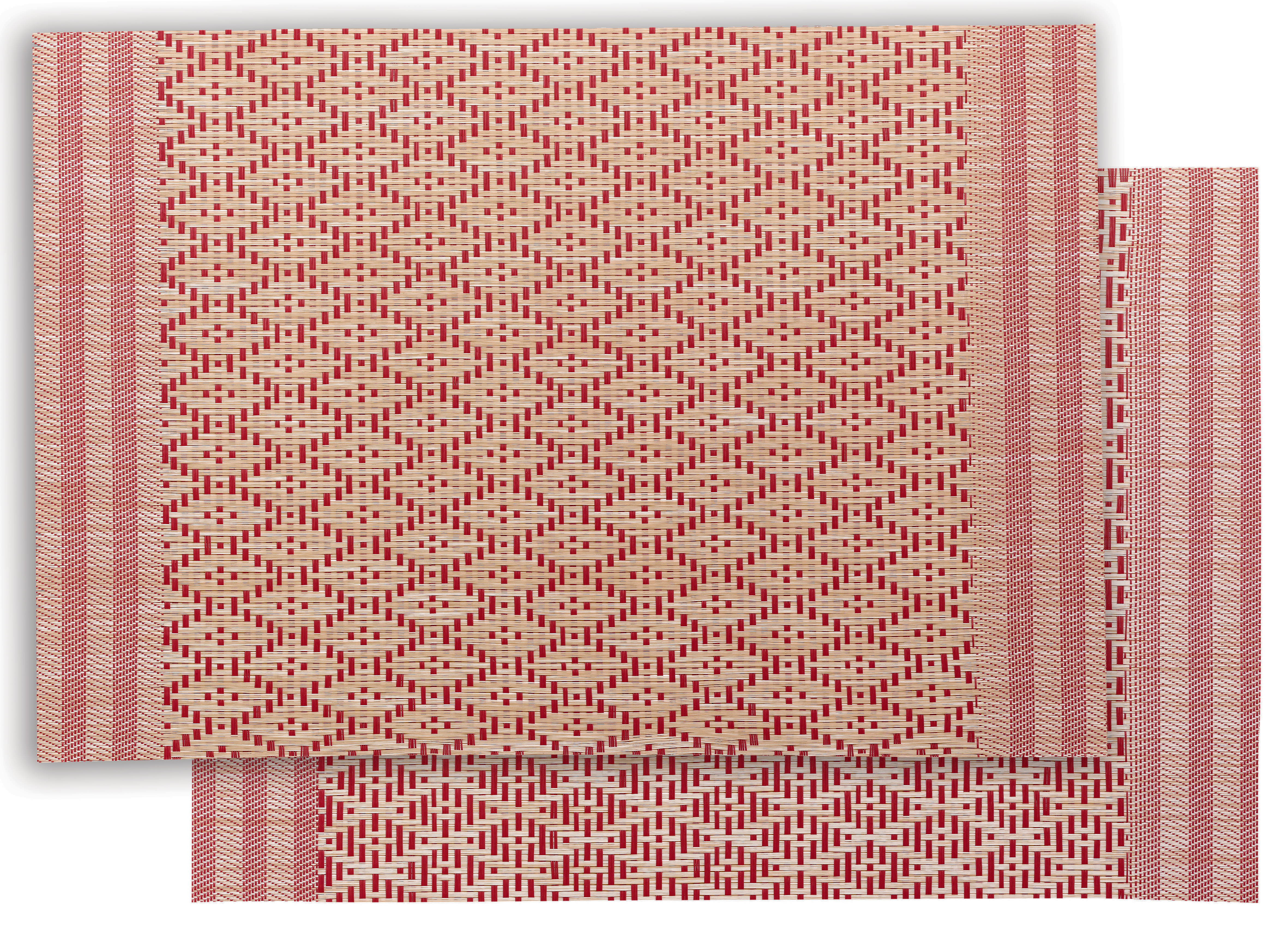 Set de table Kadra Naturel/rouge 33 x 45