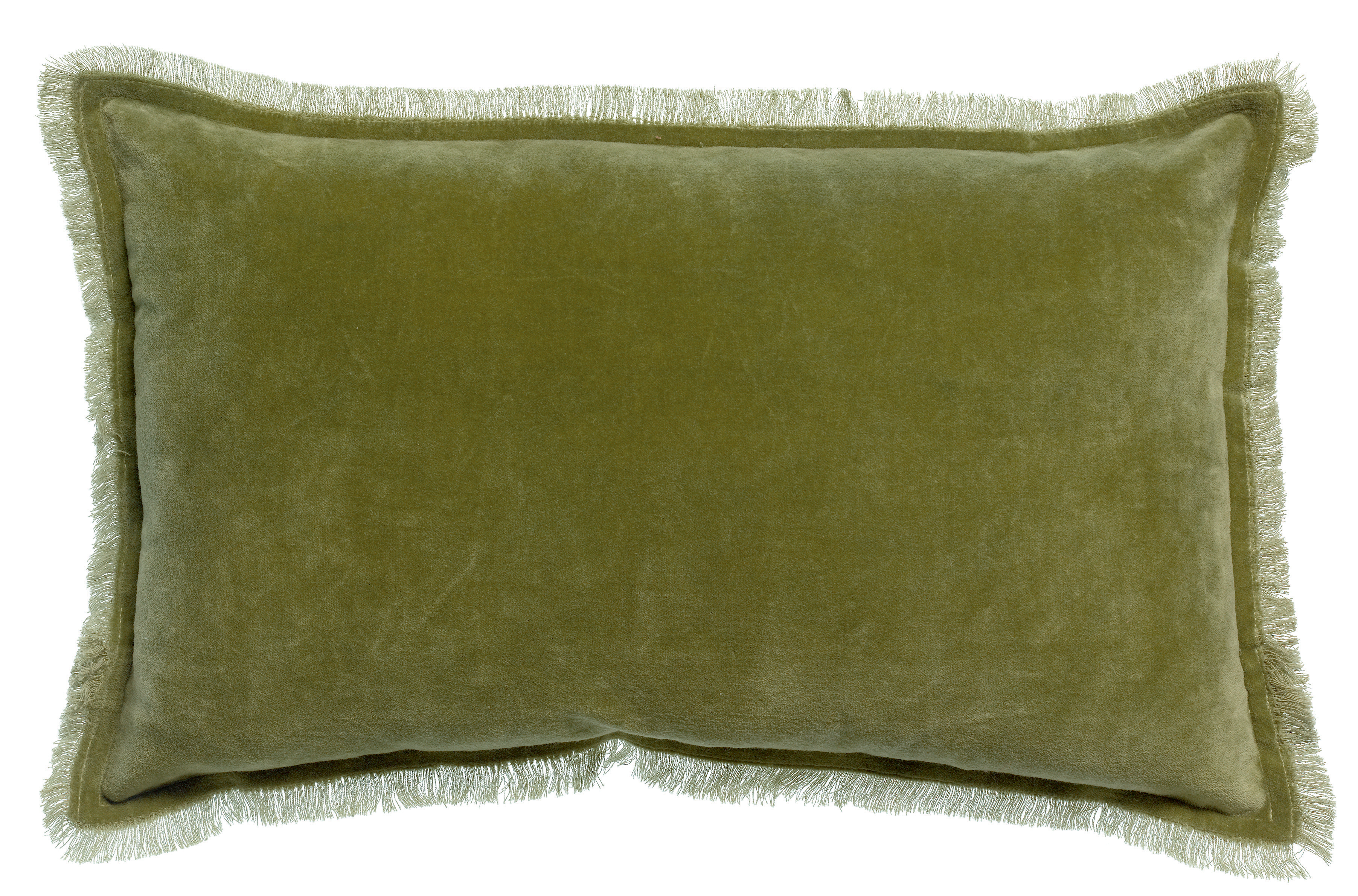 Coussin uni Fara Olive 30 x 50