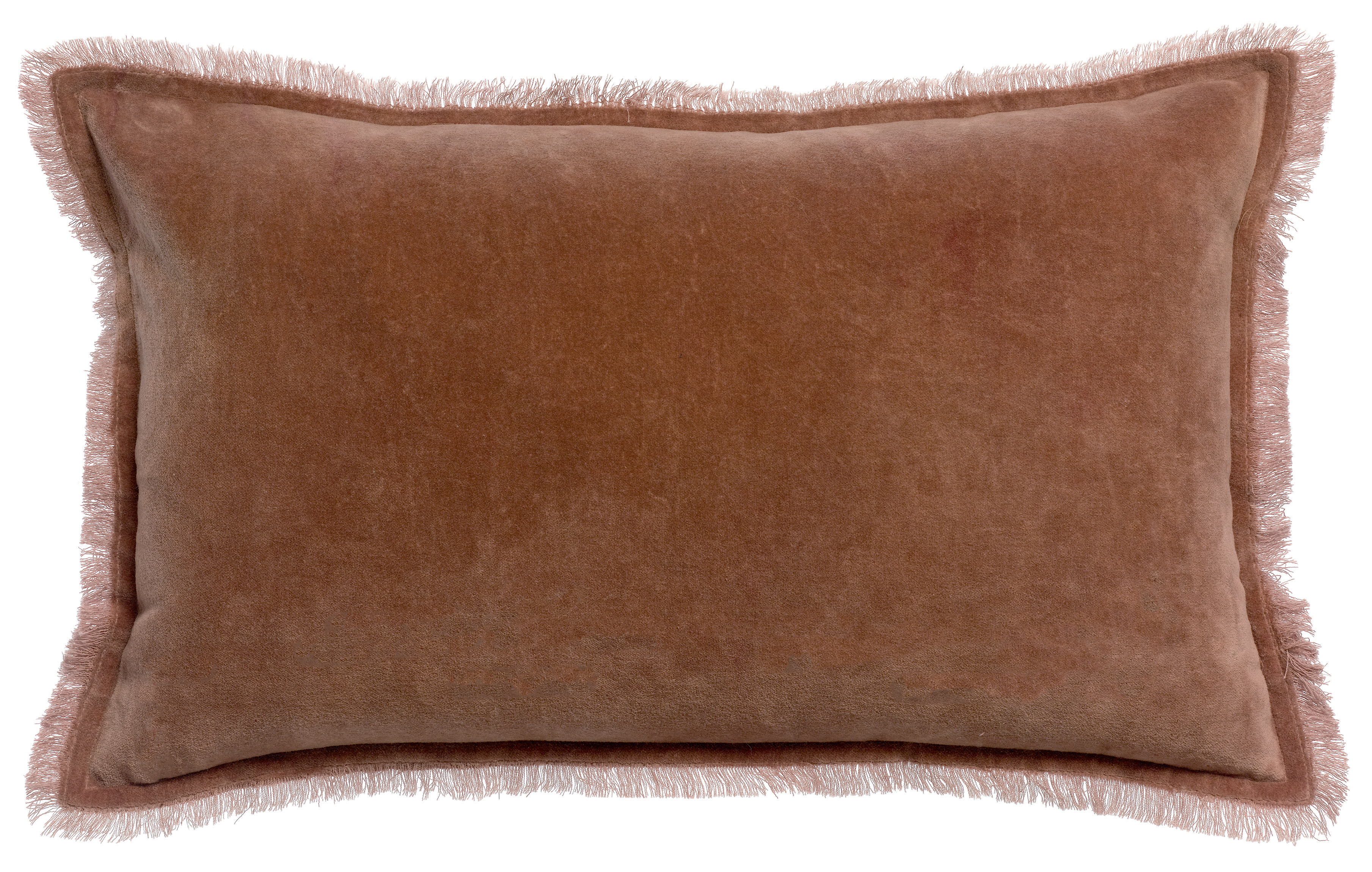 Coussin uni Fara Bois de rose 30 x 50