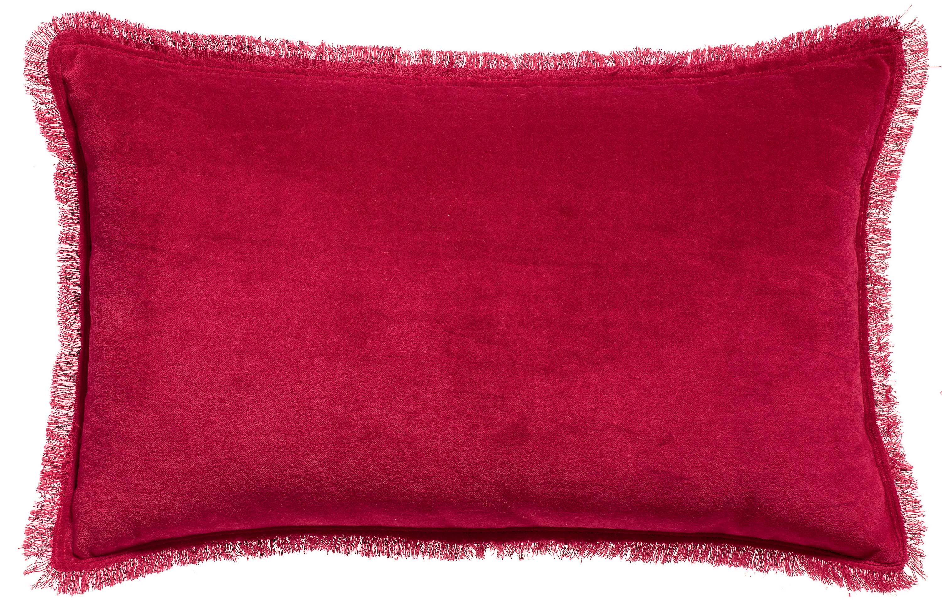Coussin uni Fara Rubis 30 x 50