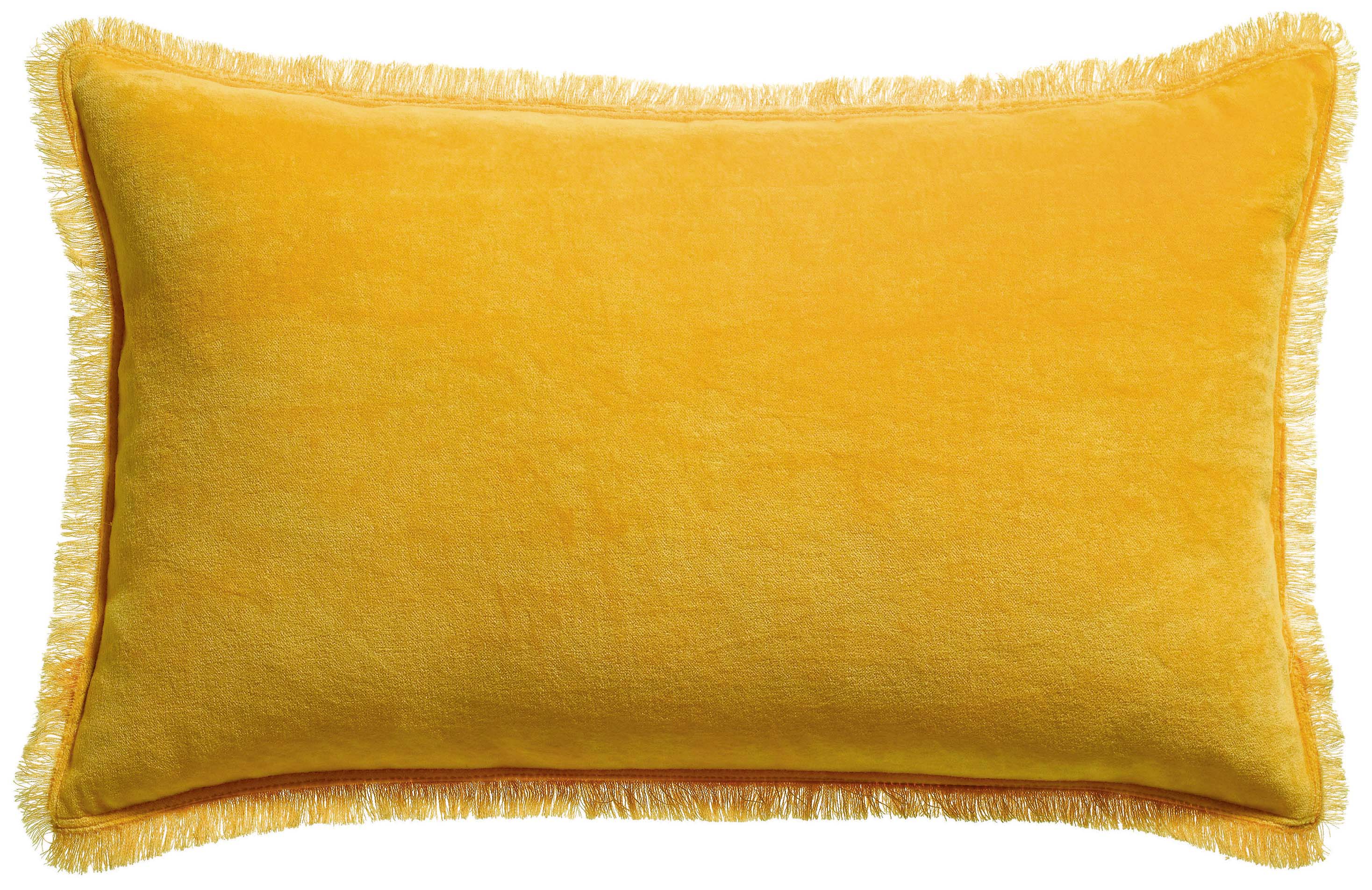 Coussin uni Fara Curry 30 x 50