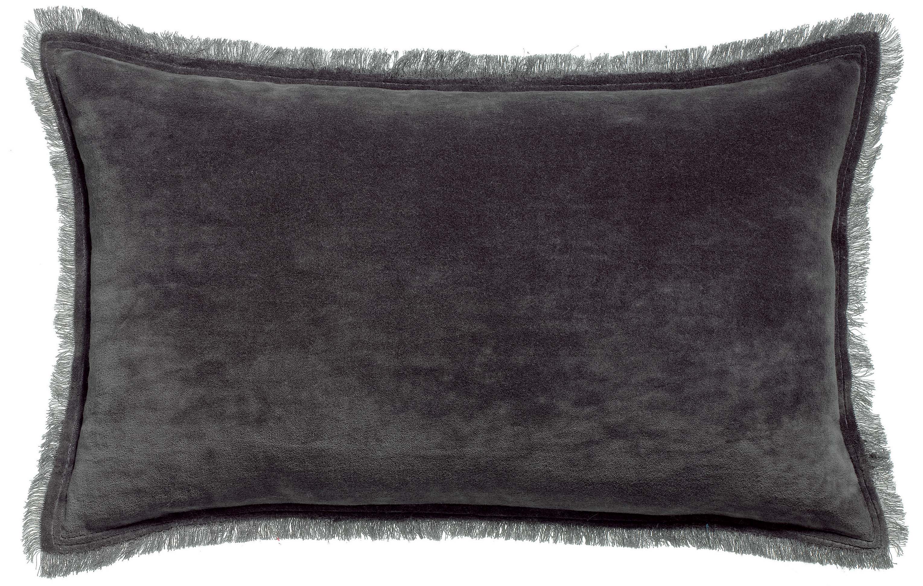 Coussin uni Fara Ombre 30 x 50