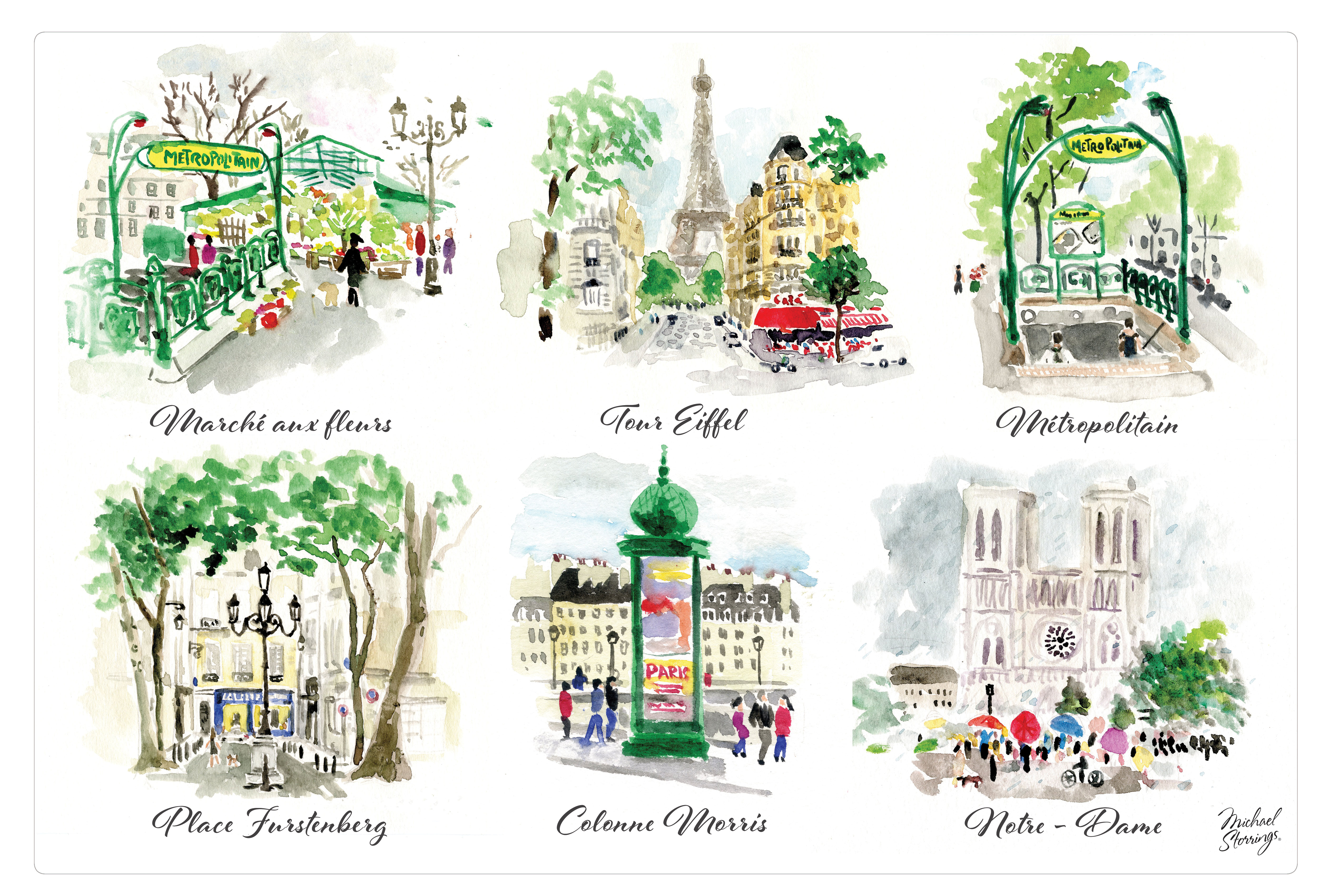 Set de table Paris Scnettes Assortis 30 x 45