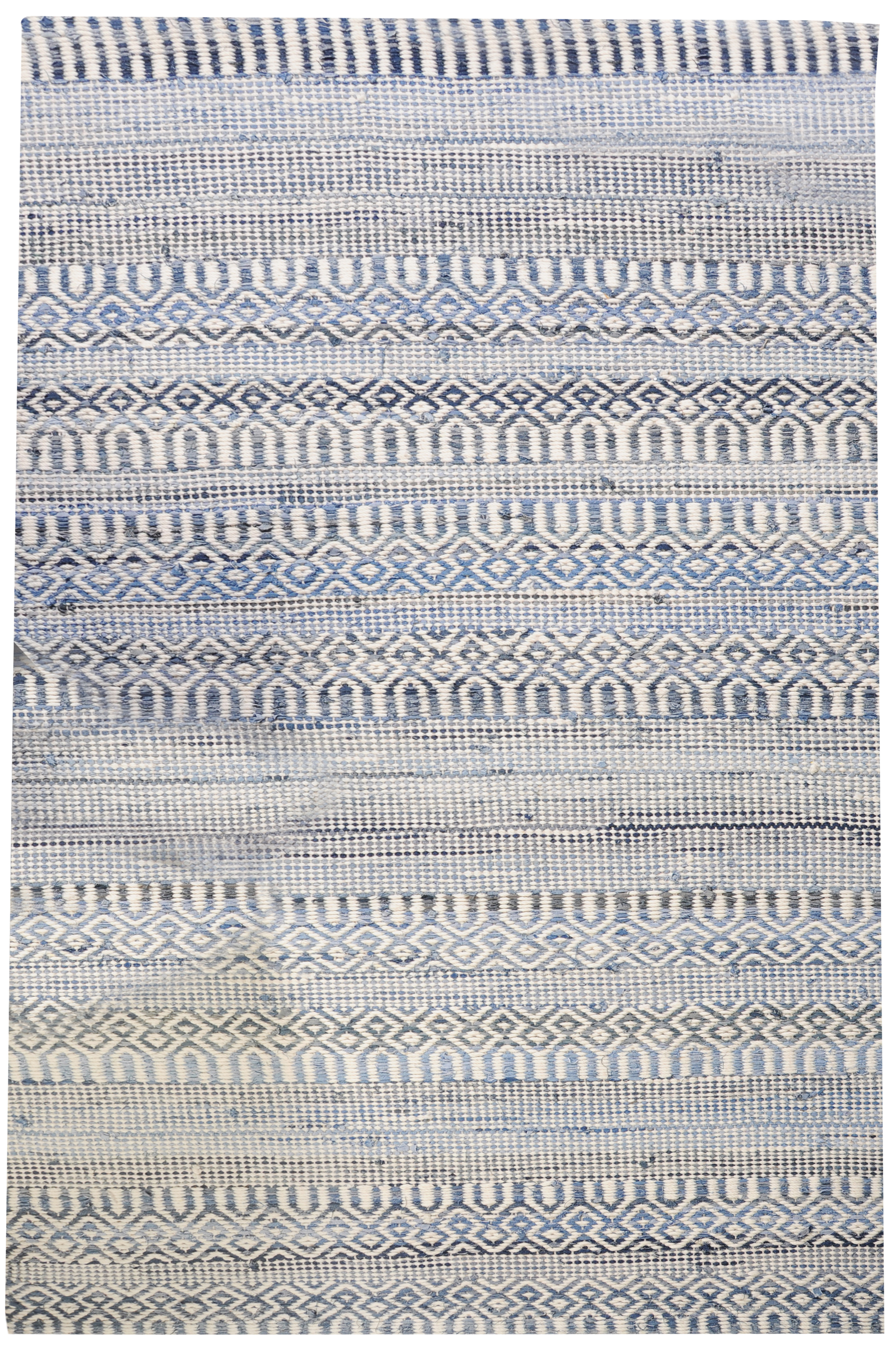 Tapis Sarah Ivoire/bleu 120 x 180