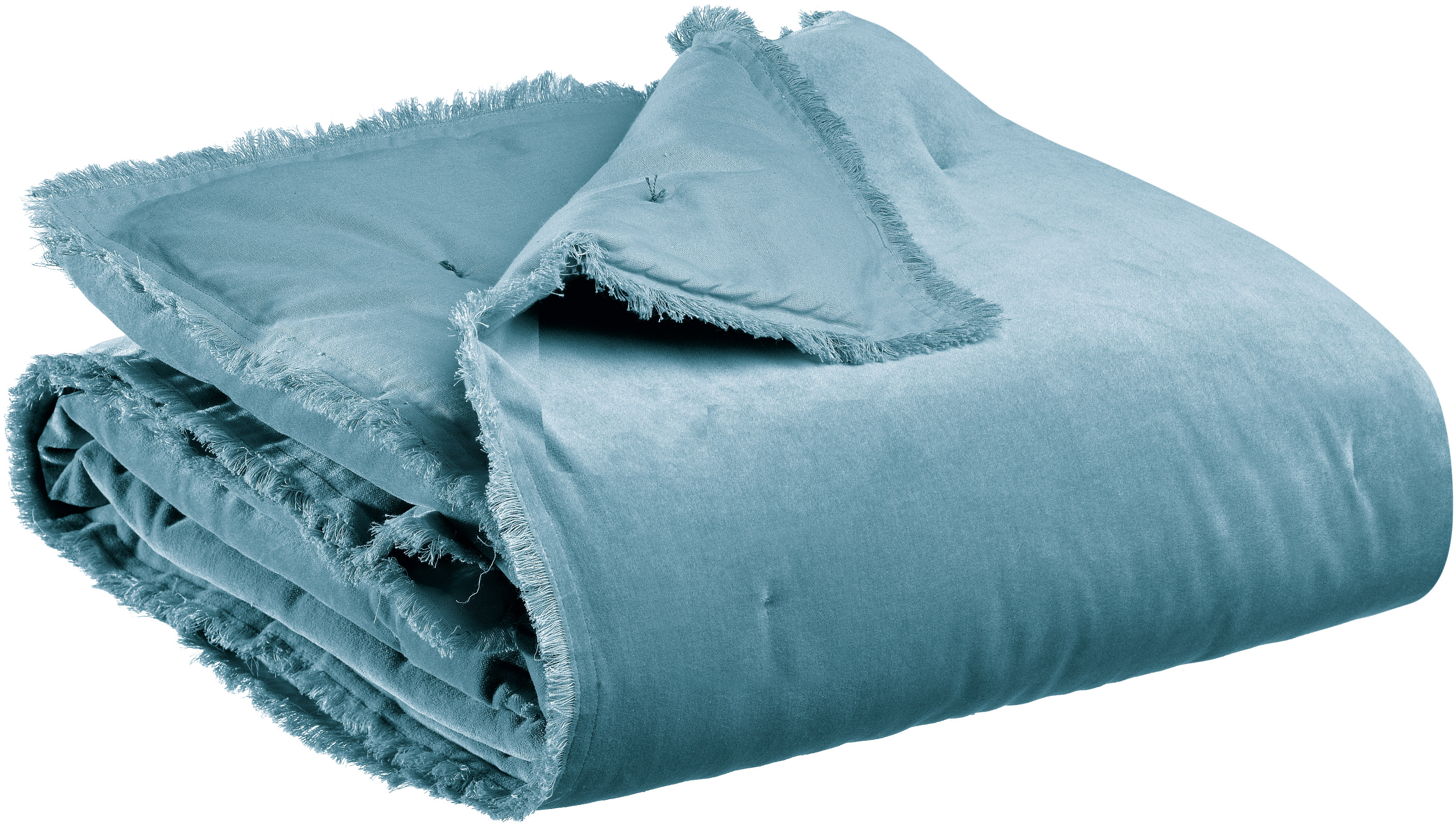 Plaid uni Fara Acier 135 x 200