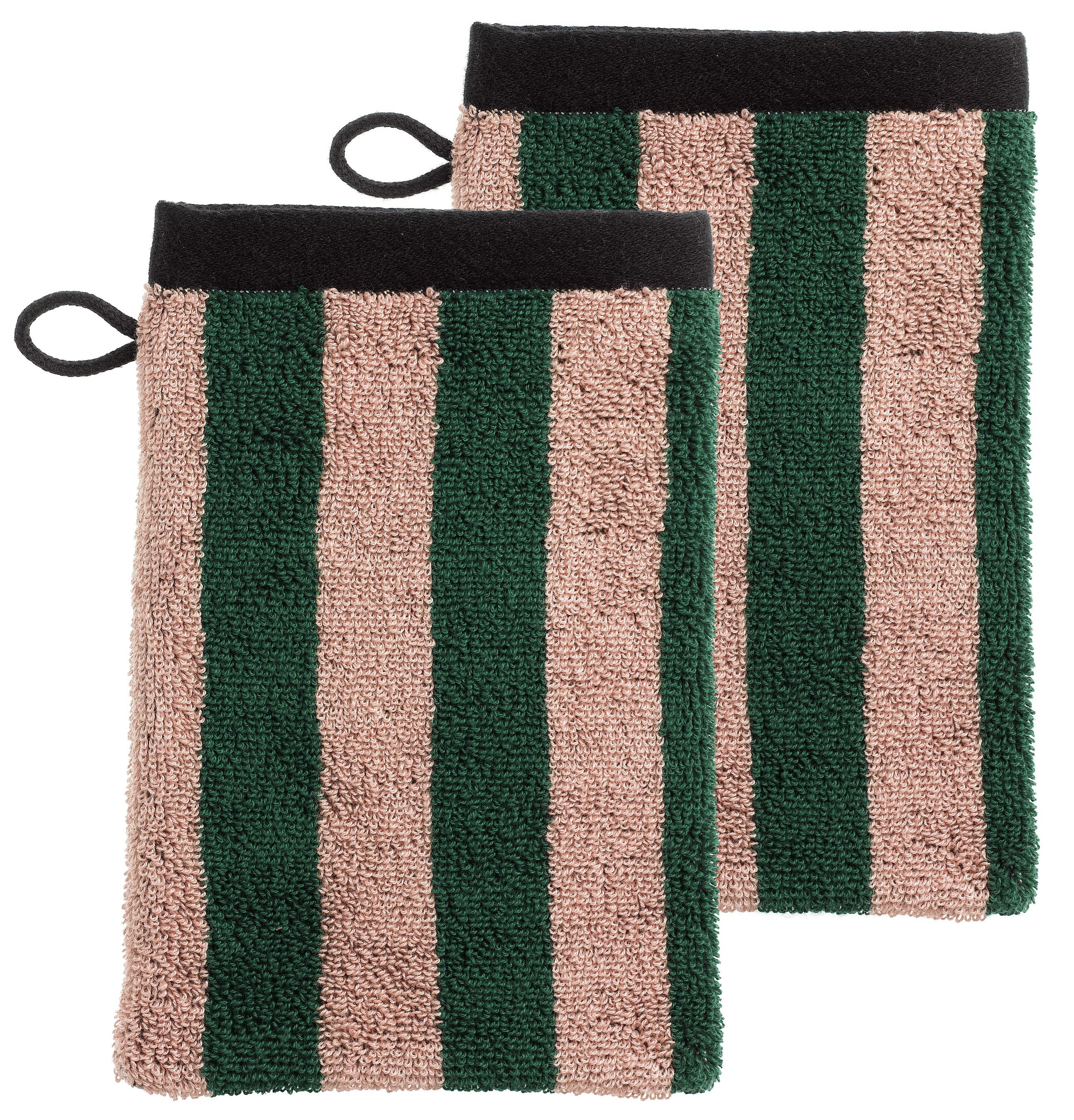 Lot de 2 gants de toilette Charly Basilic 15 x 21