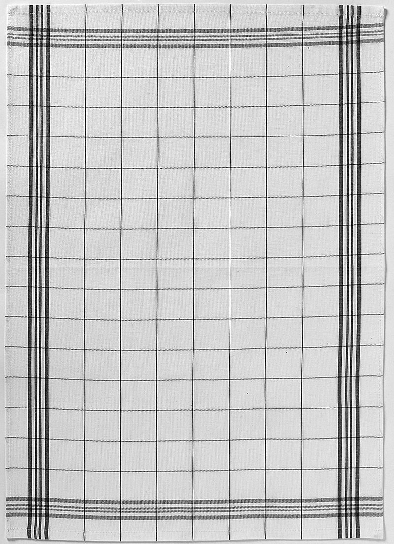 Torchon Carreaux noir  50 X 70