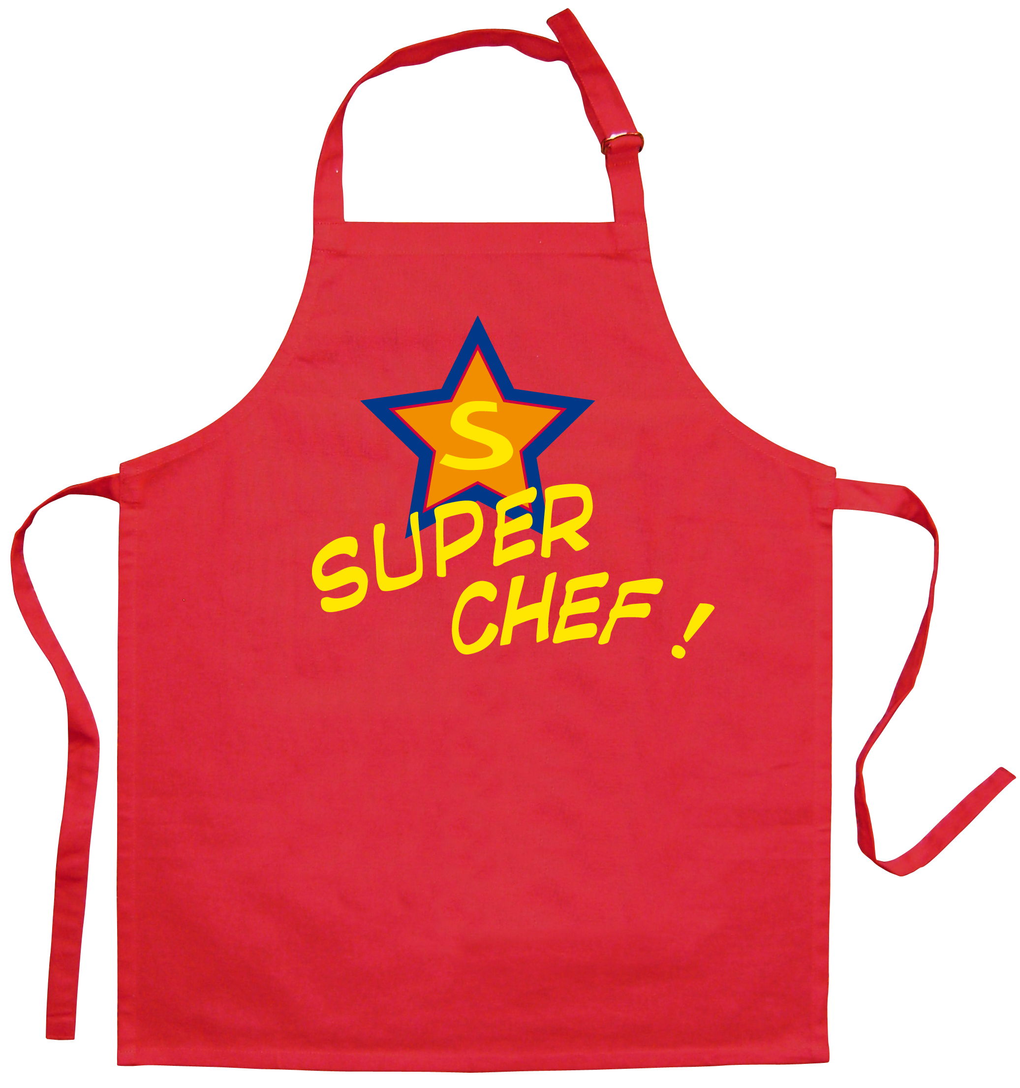 Tablier de cuisine enfant Super Chef recycl Rouge 52 x 63