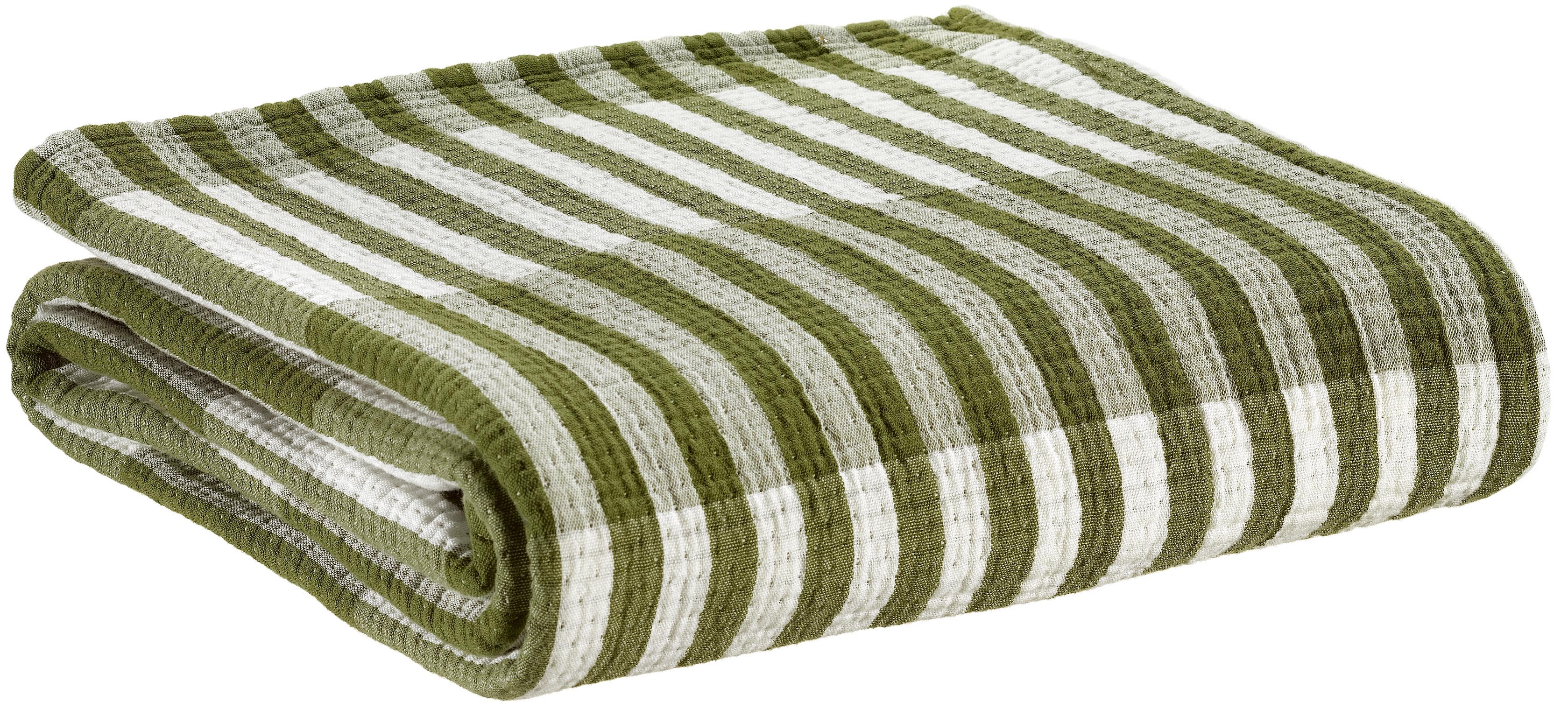 Plaid Calista Olive 137 x 180