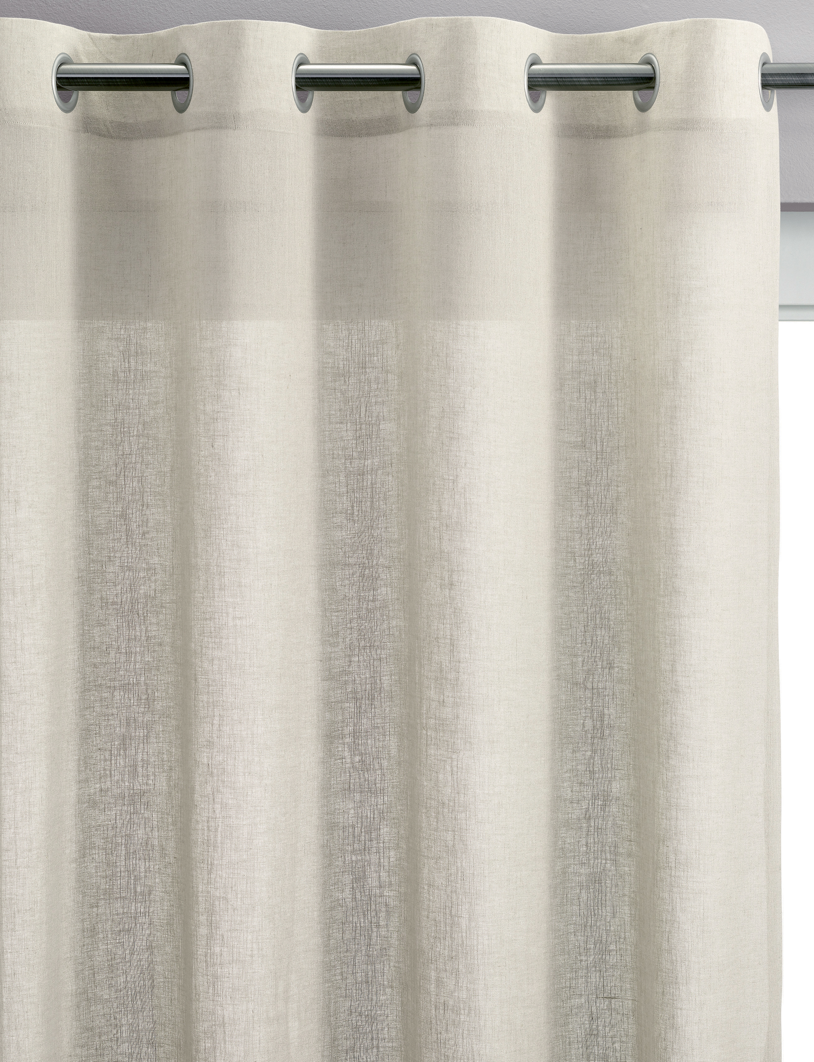 Rideau voile Zeff Craie 140 x 280
