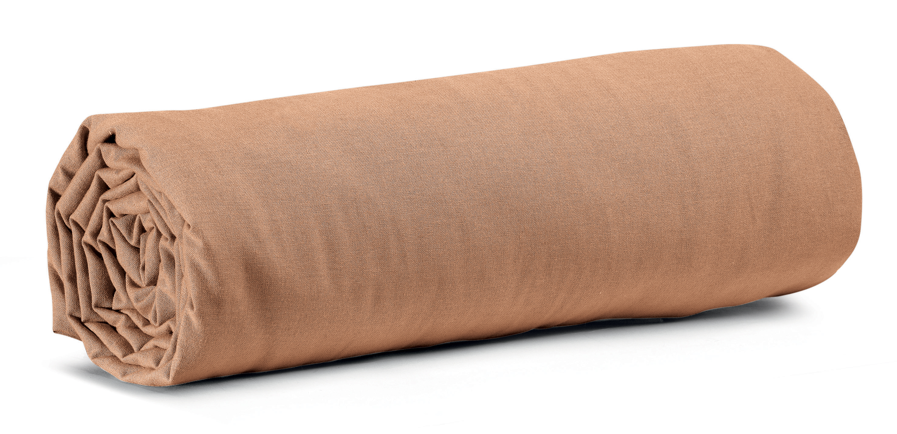 Drap housse Calita Cannelle 140x190 bonnet 30 cm