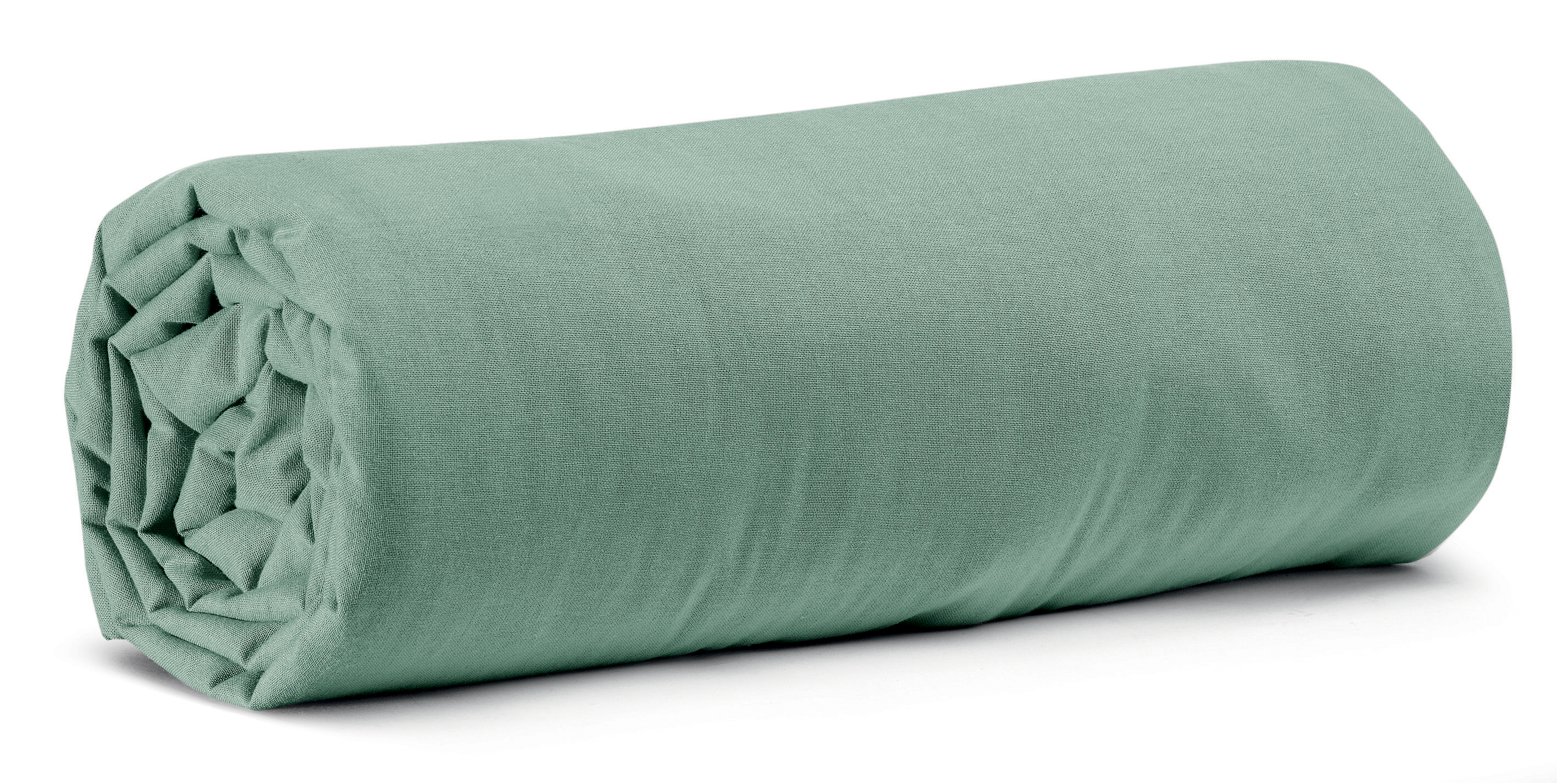 Drap housse Calita Sauge 180x200 bonnet 30 cm